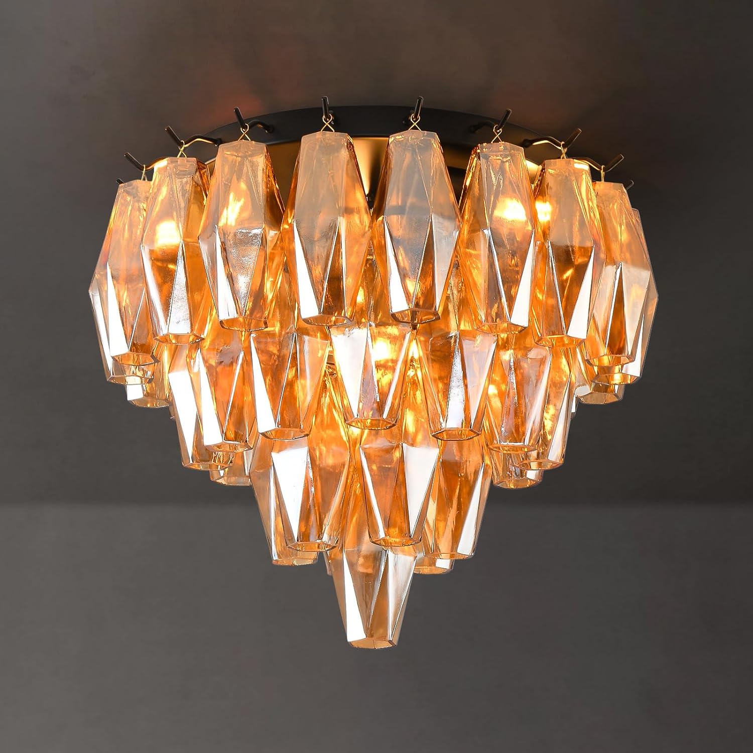 Celestial Drop Flush Mount 12.6"D#color_black