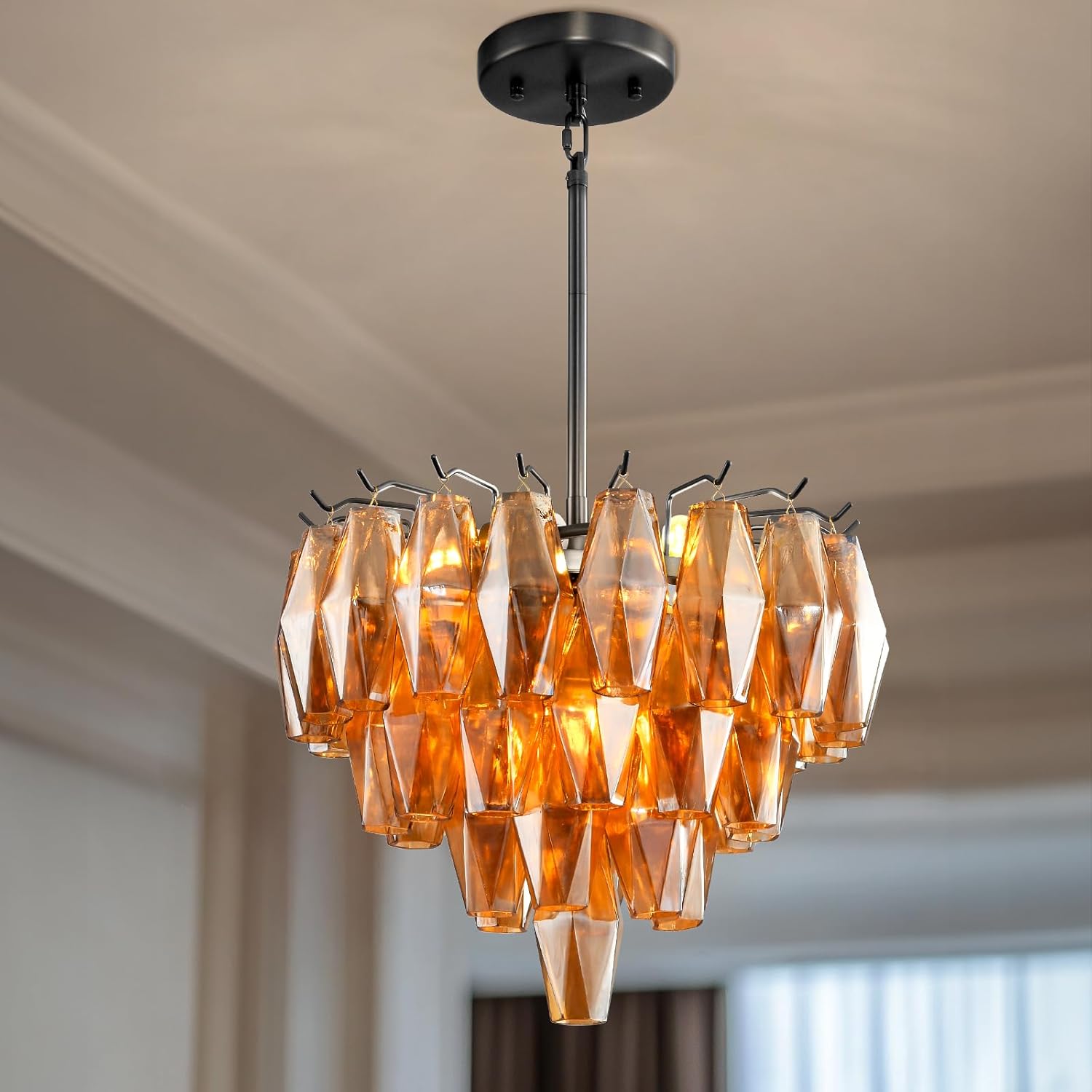 Celestial Drop Pendant 17"D#color_black