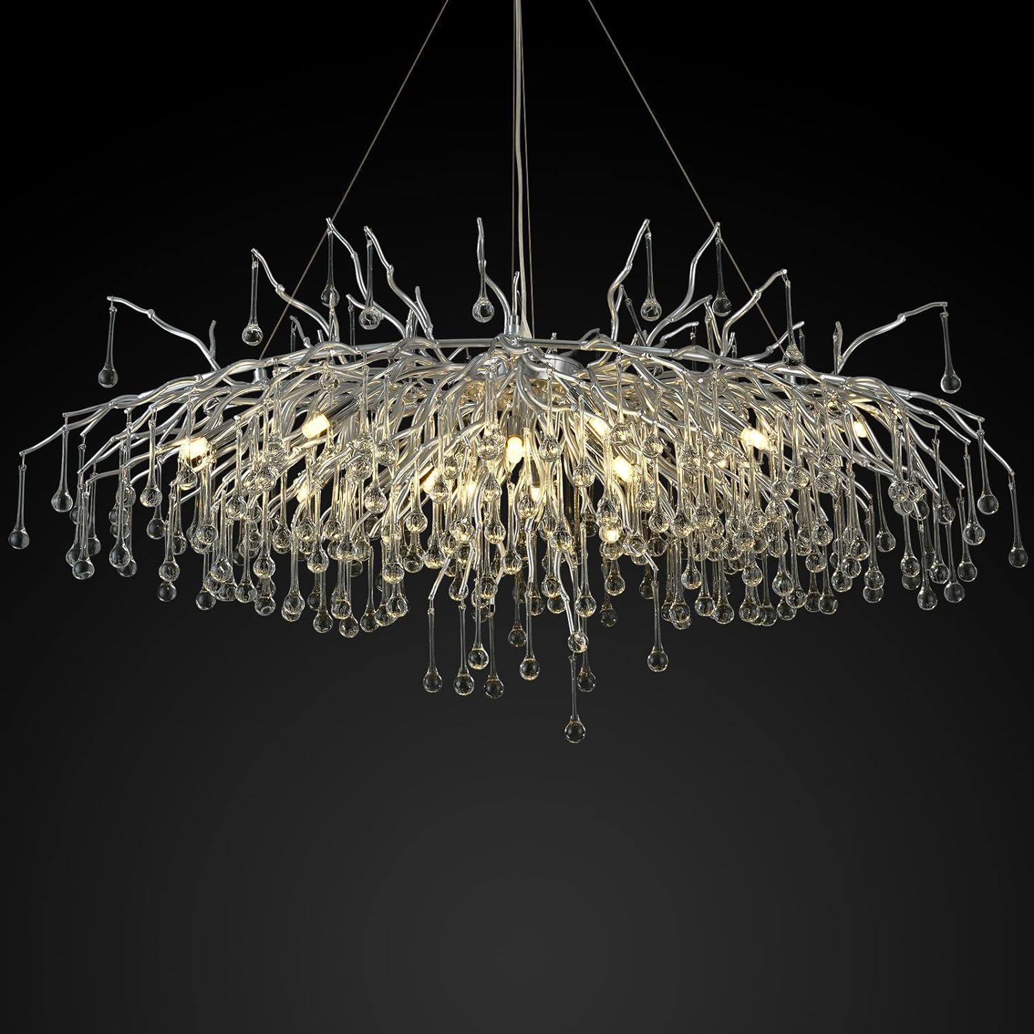 Teardrop Tree Branch Chandelier 23" 47"