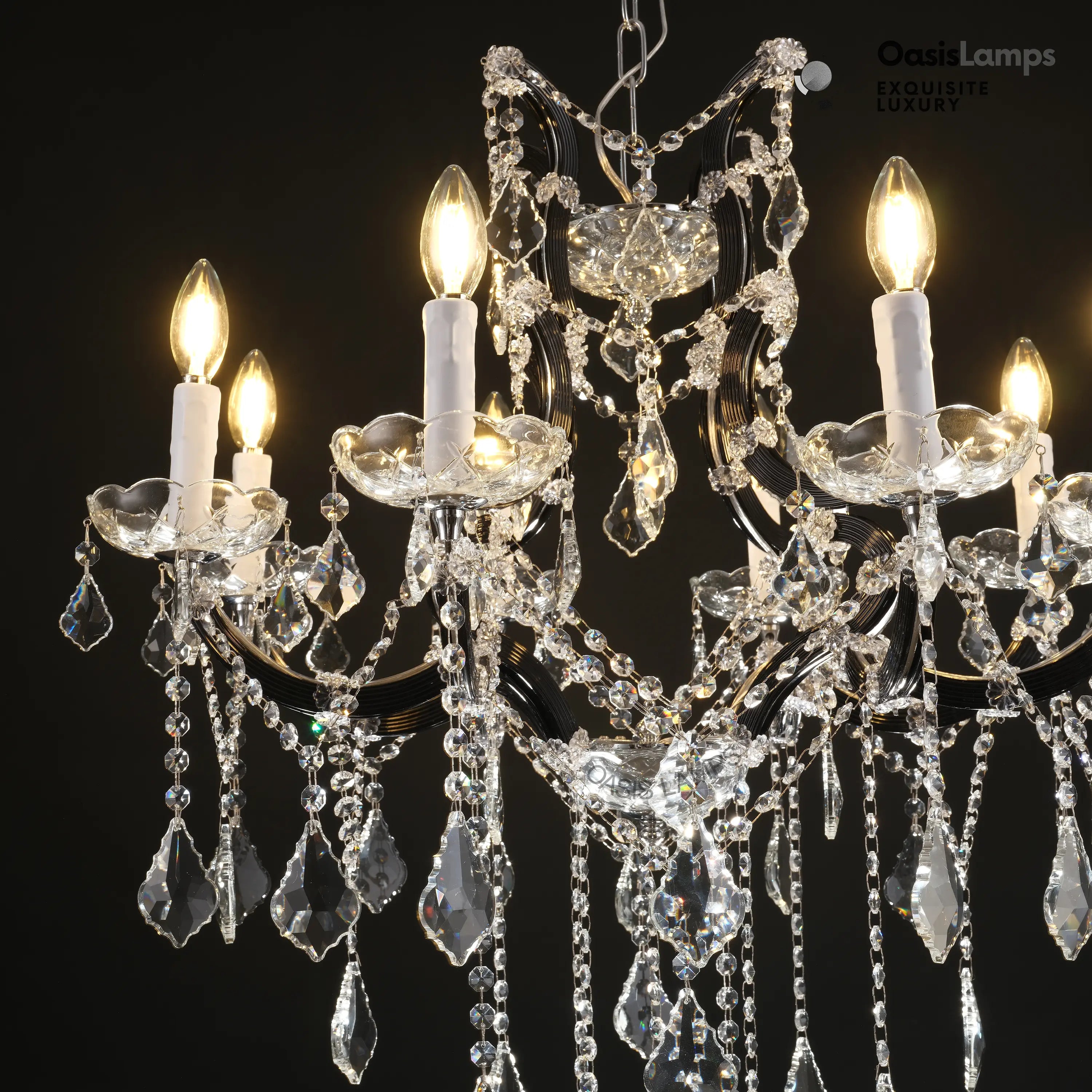 Crystal Candle Classical Chandelier 18" 40" 48"D