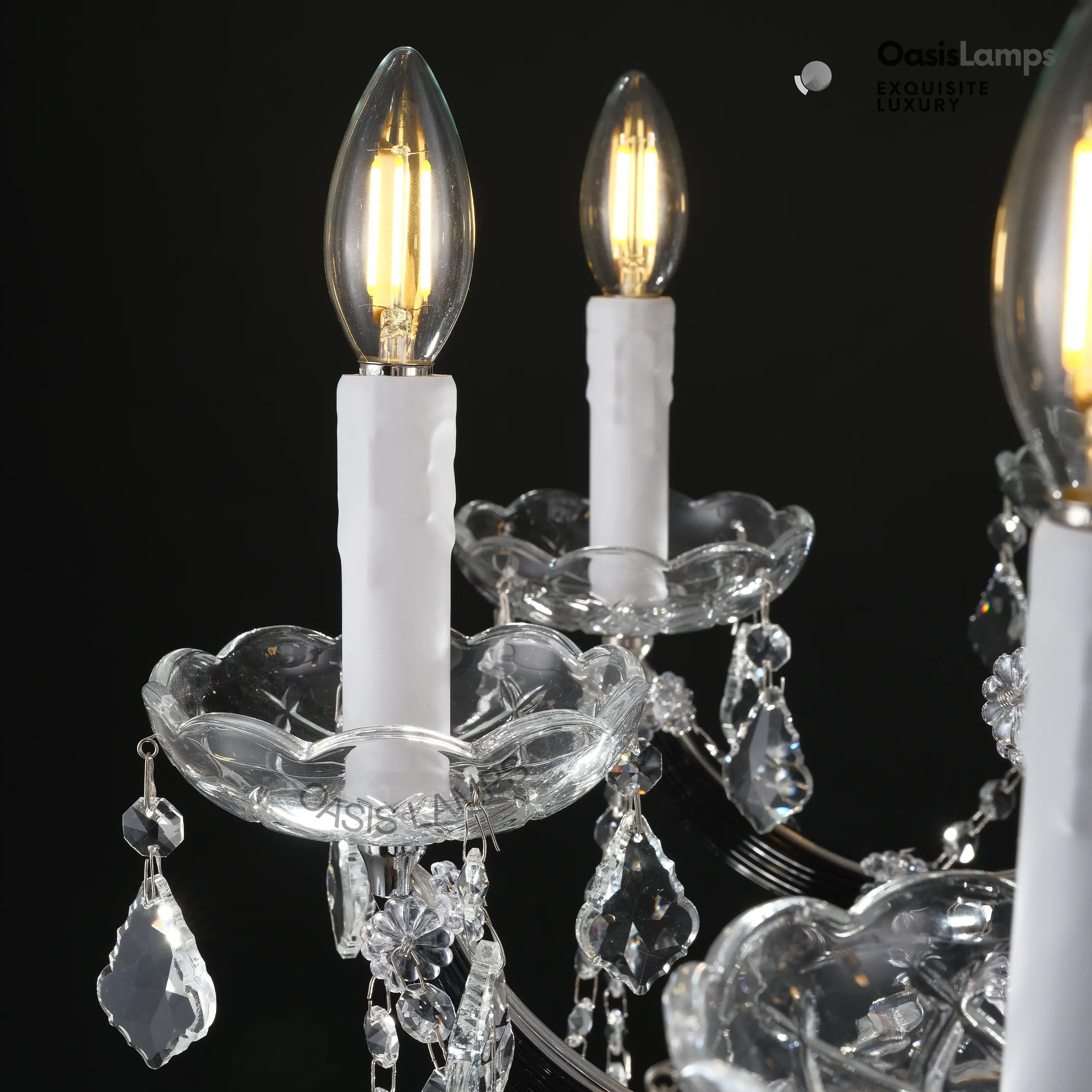 Crystal Candle Classical Chandelier 18" 40" 48"D