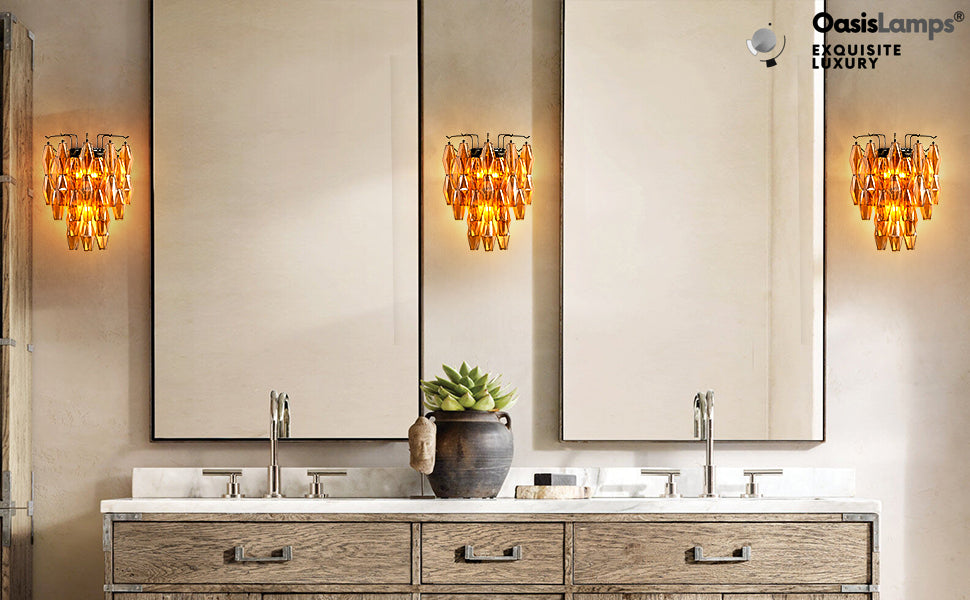 Celestial Drop Wall Sconce 19.6"H#color_black