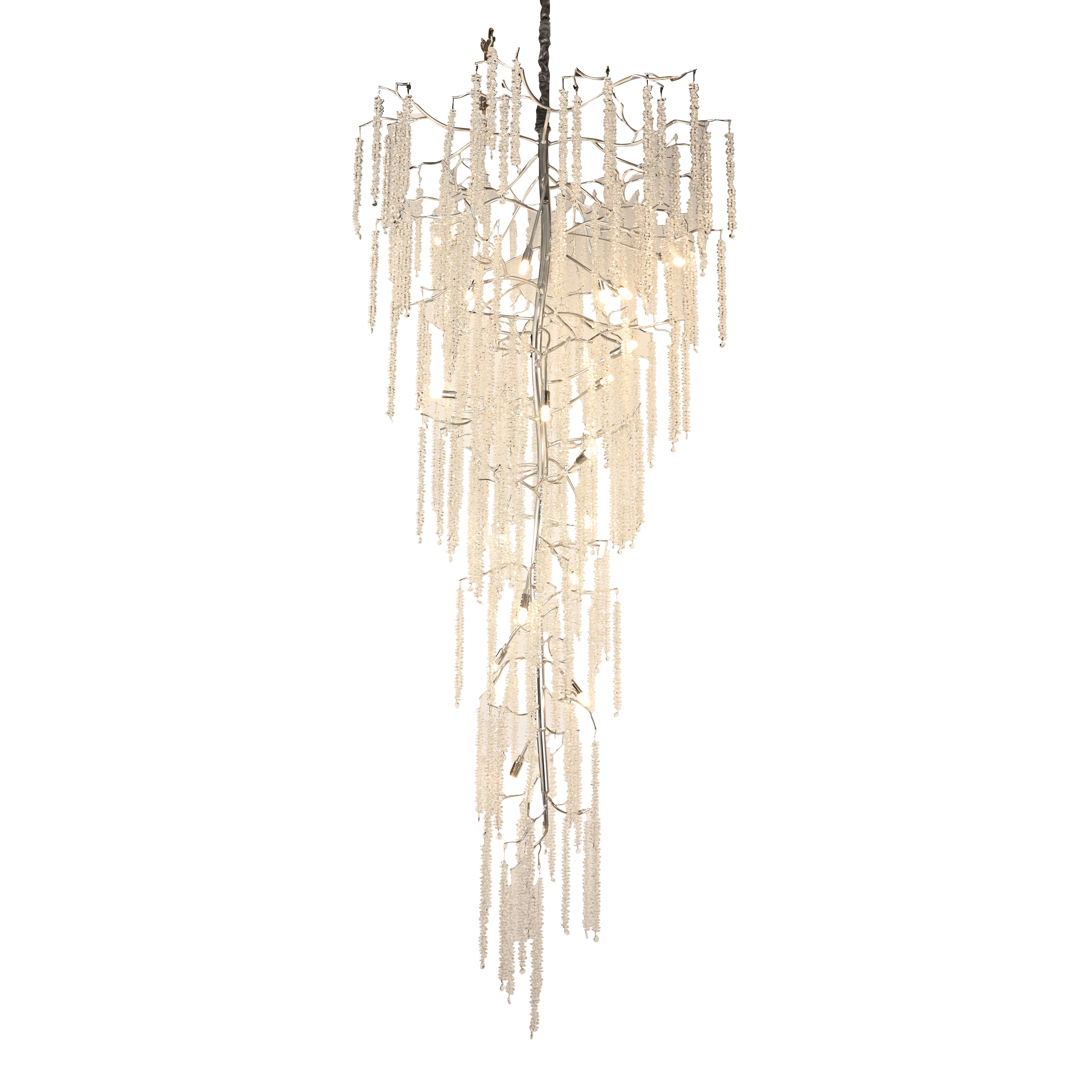 Snow Tree Crystal Rainfall Branch Chandelier
