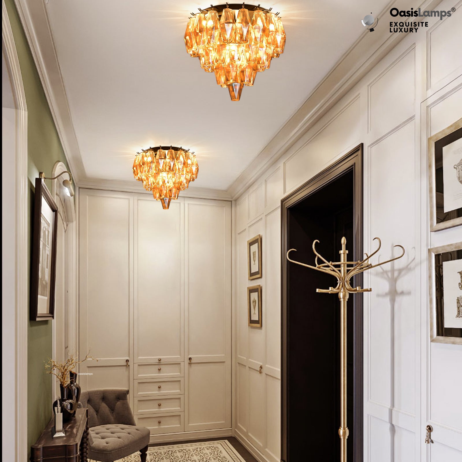 Celestial Drop Flush Mount 12.6"D#color_black