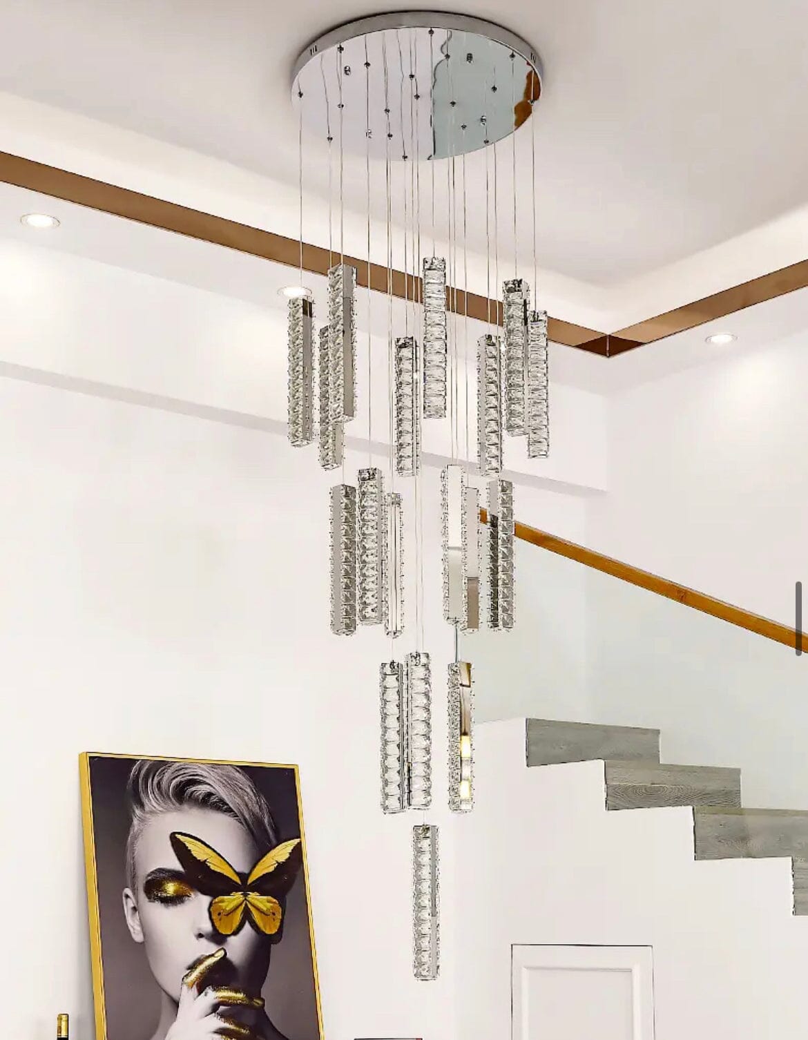 Angelica Foyer & Staircase Chandelier 19" 23" D