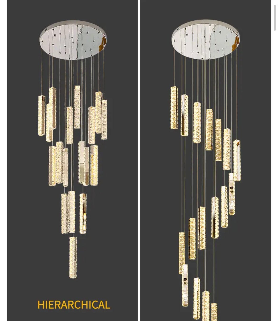 Angelica Foyer & Staircase Chandelier 19" 23" D