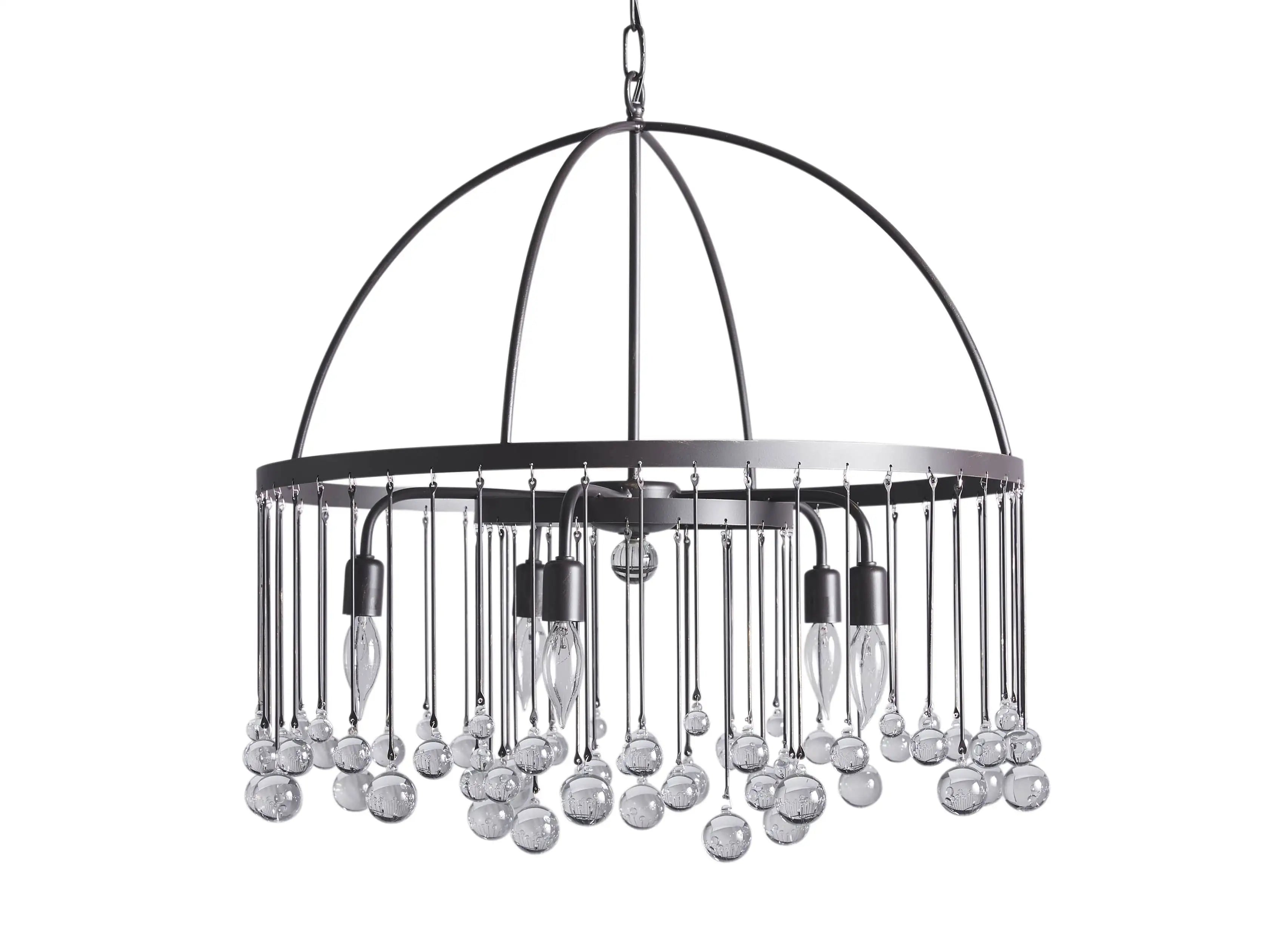 Crystal Ball Aubrey Round Chandelier 5 Light / 8 Light