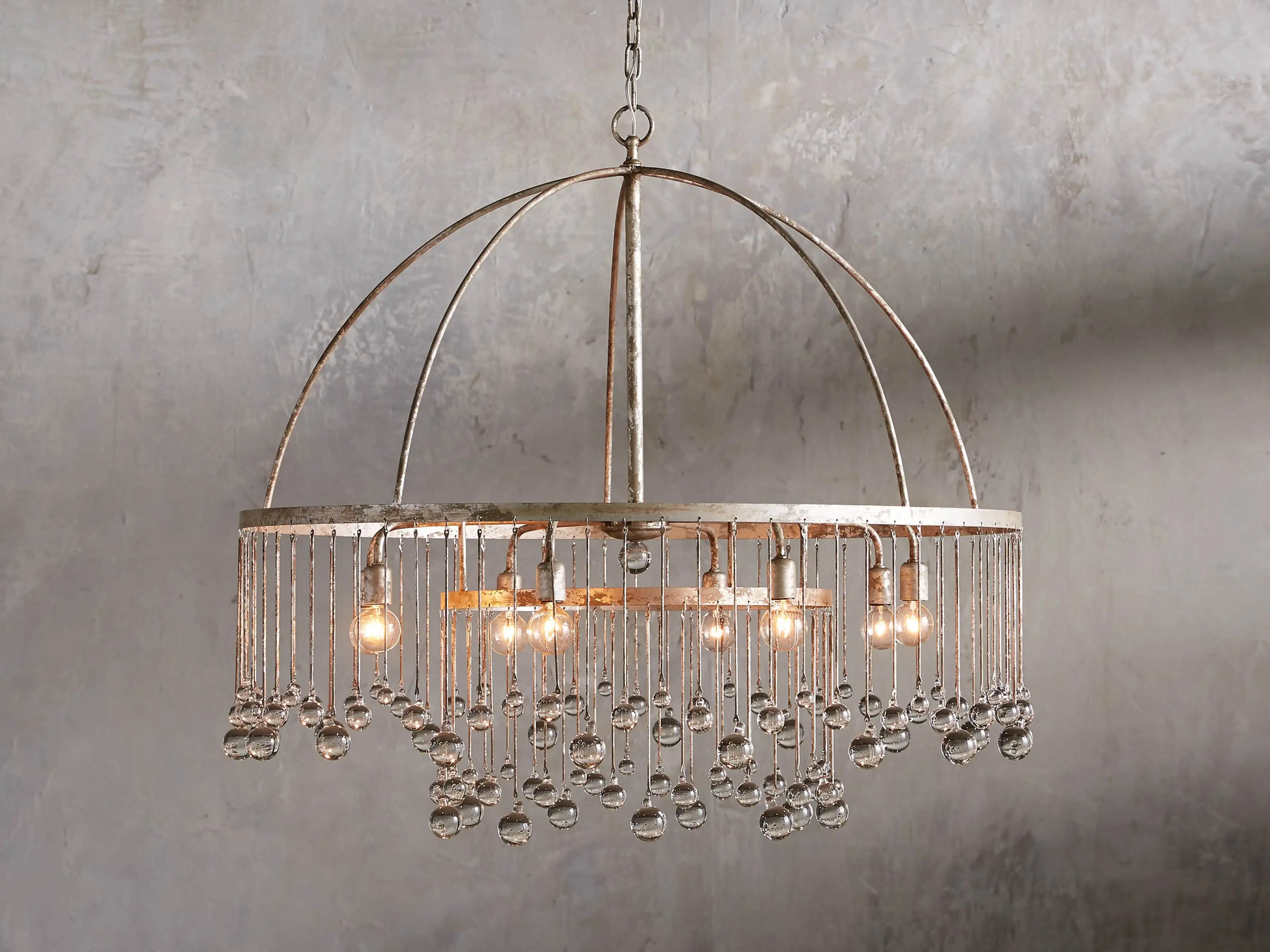 Crystal Ball Aubrey Round Chandelier 5 Light / 8 Light