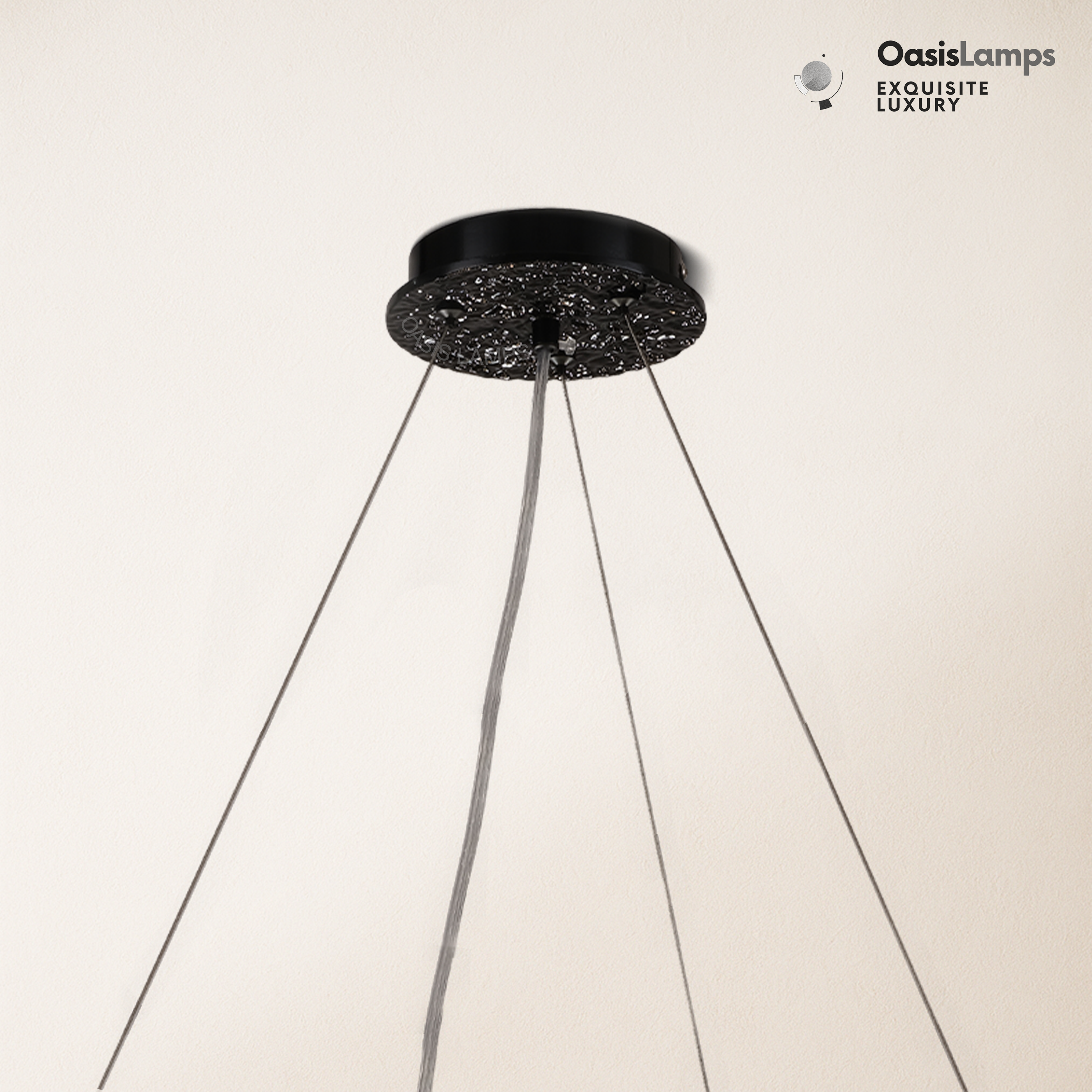 Frostleaf Cascade Branch Crystal Round Chandelier 30" 40" D#color_black