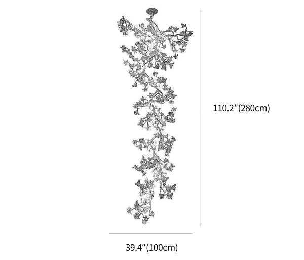 Brass Maple Branch Chandelier