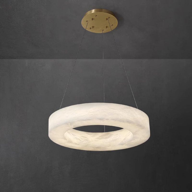 Marika Alabaster Ring Globle Chandelier Light