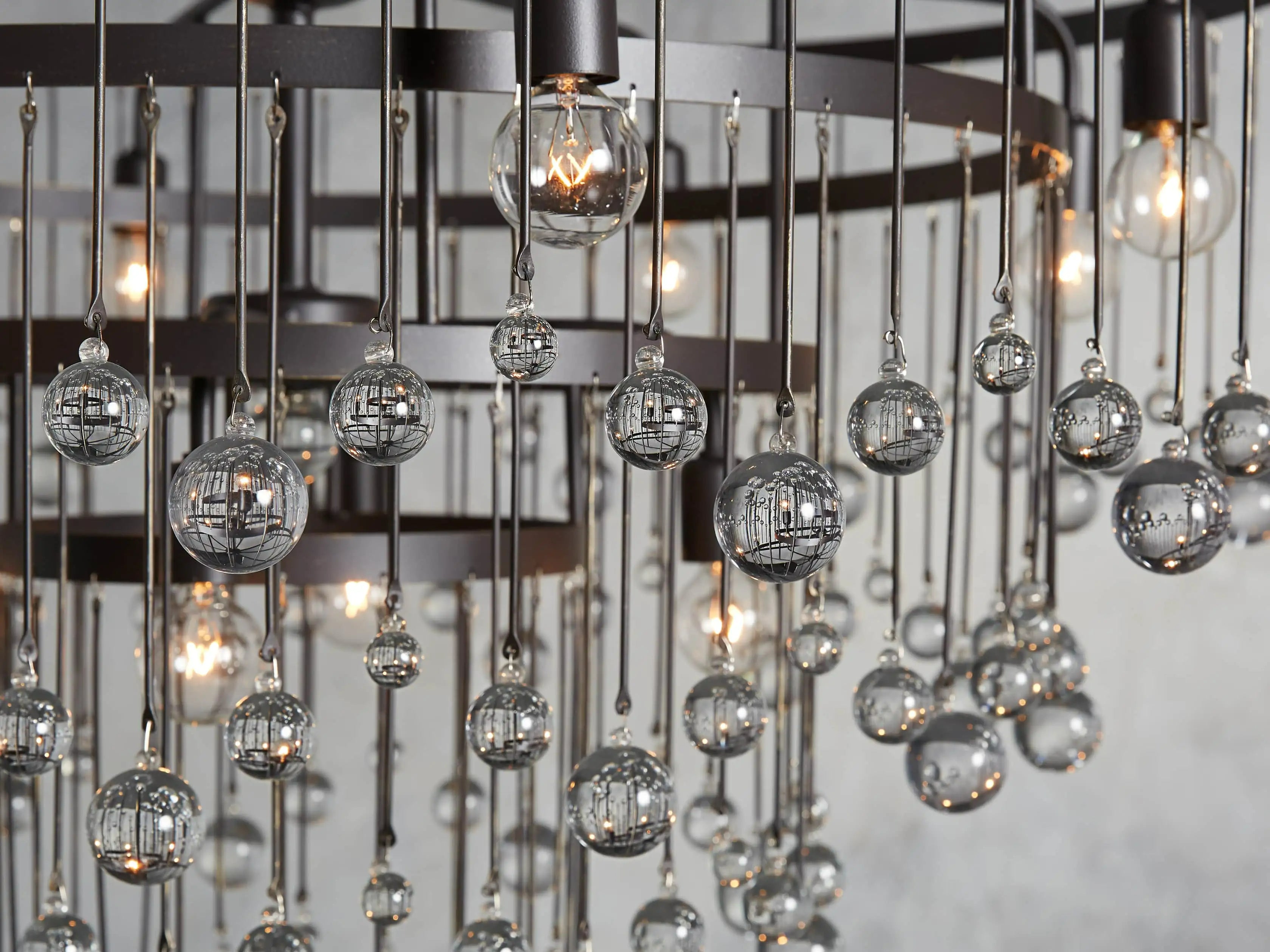 Crystal Ball Aubrey 4 Tier Chandelier