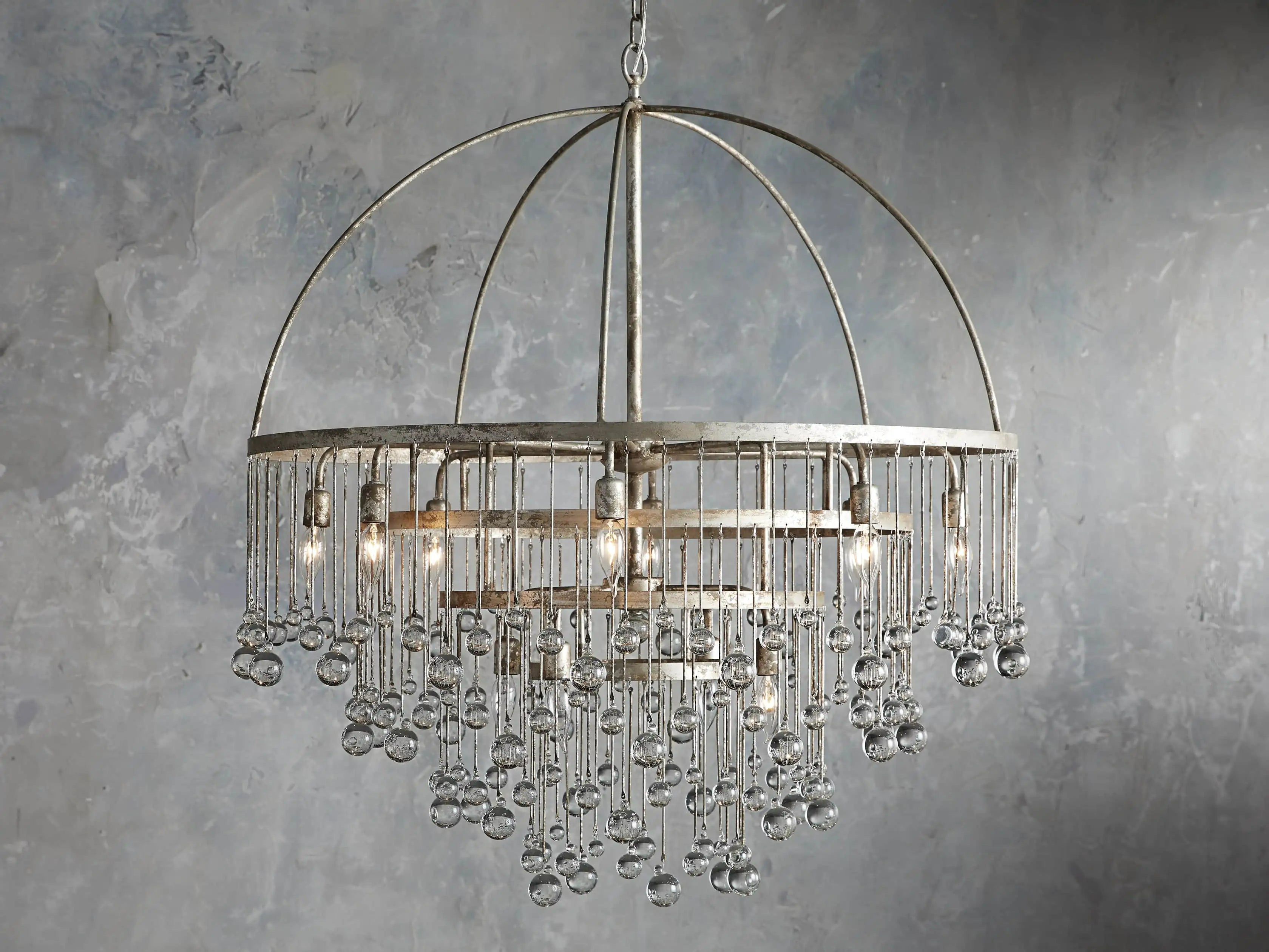 Crystal Ball Aubrey 4 Tier Chandelier