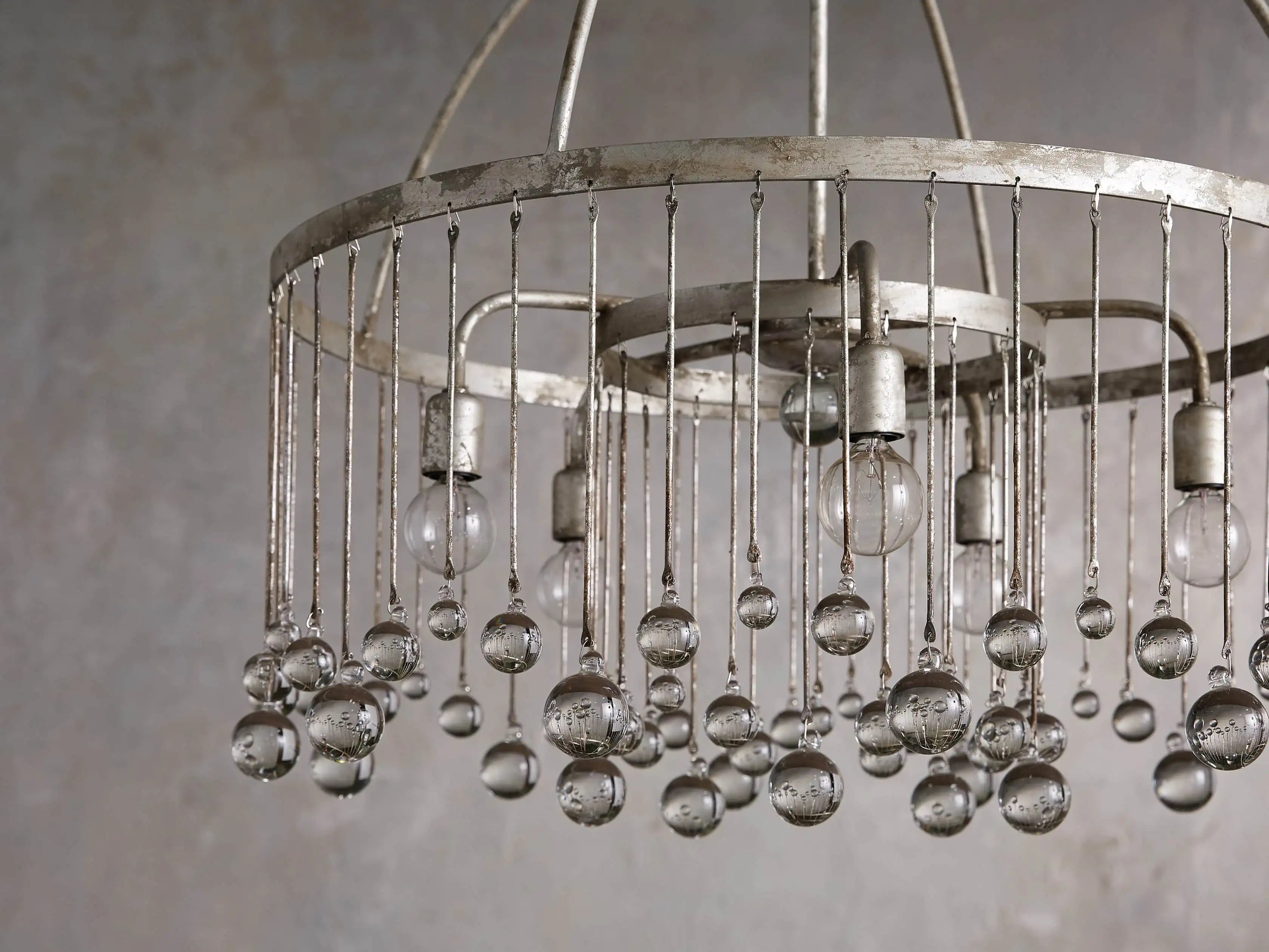 Crystal Ball Aubrey Round Chandelier 5 Light / 8 Light