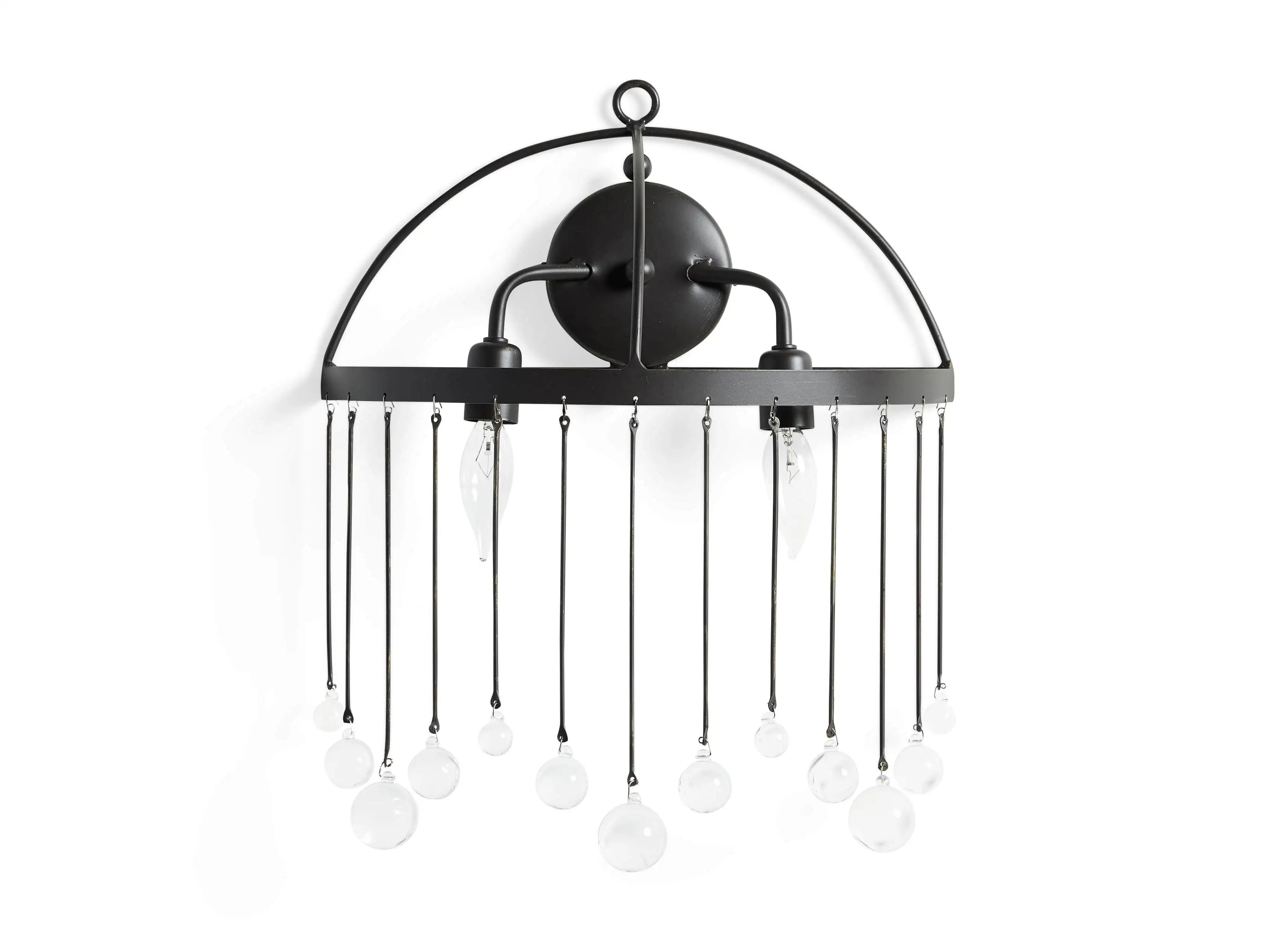 Crystal Ball Aubrey 2-Light Wall Sconce