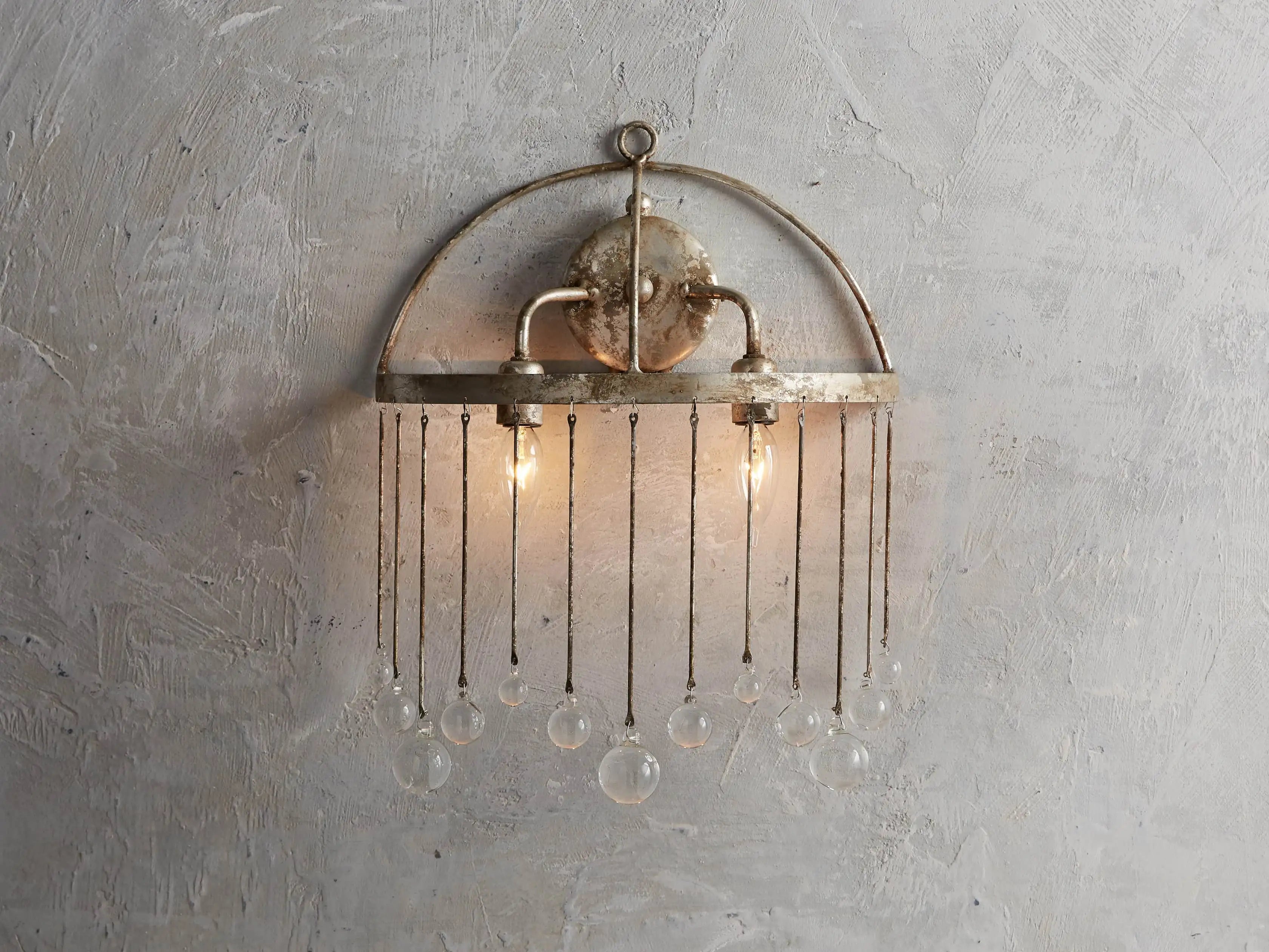 Crystal Ball Aubrey 2-Light Wall Sconce