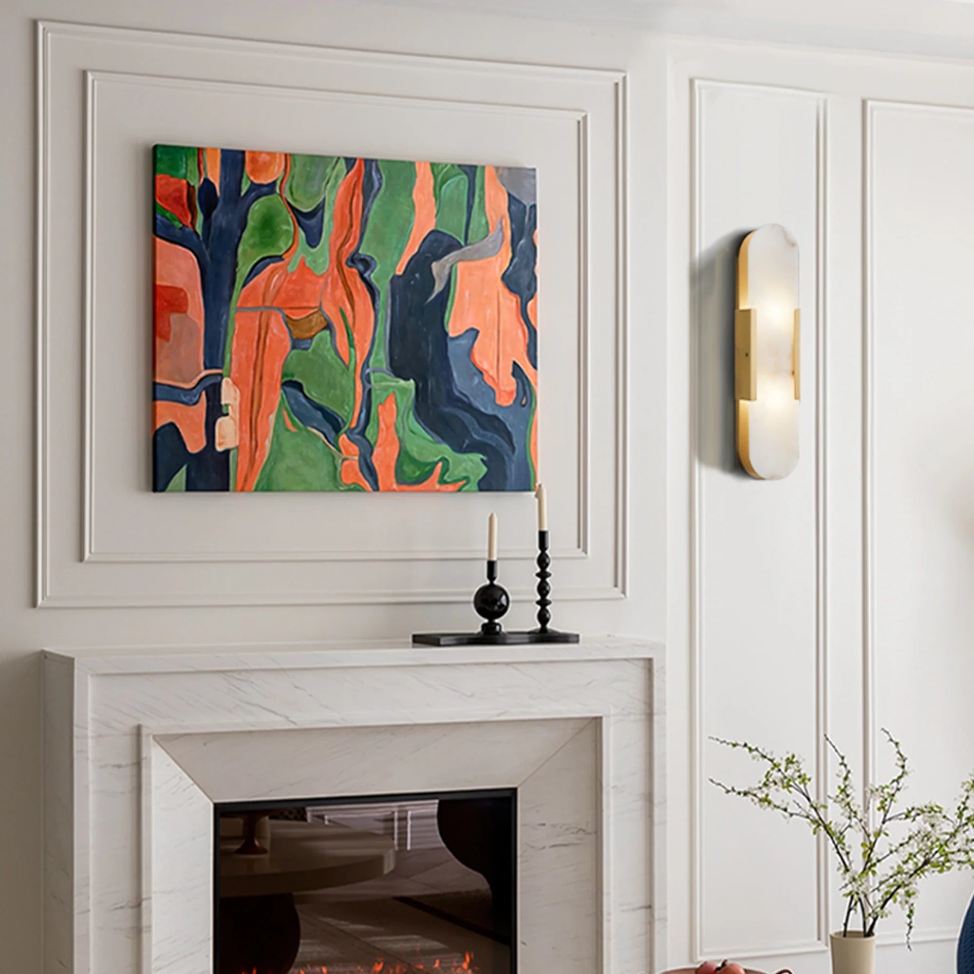 Theseus Alabaster Linear Sconce 10‘’ 20'' 28''H