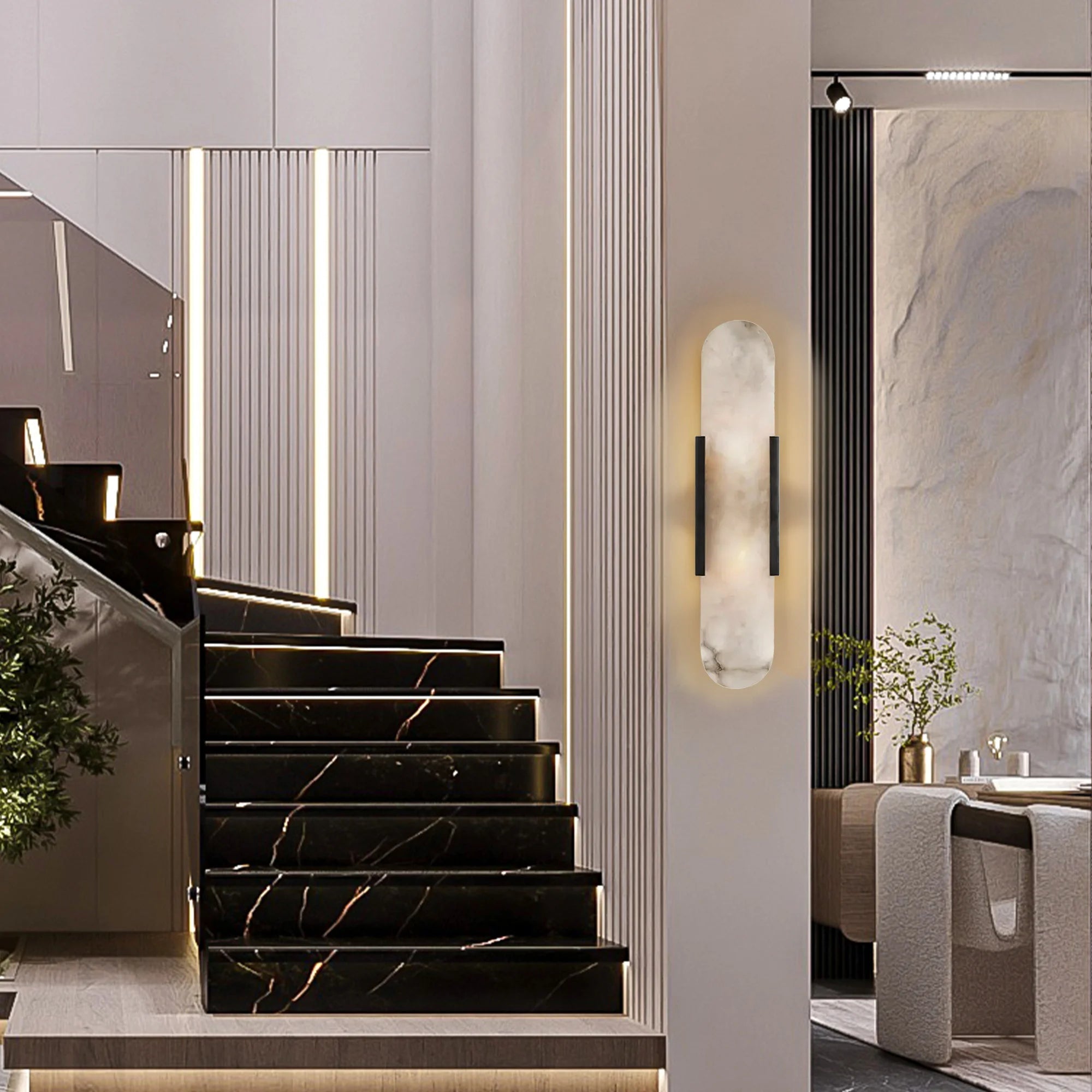 Theseus Alabaster Linear Sconce 10‘’ 20'' 28''H