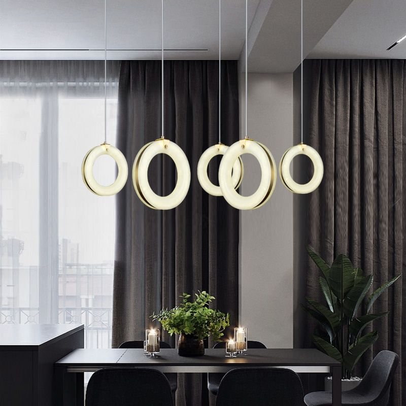 Theseus Alabaster Lorry Toroid Staircase Chandelier