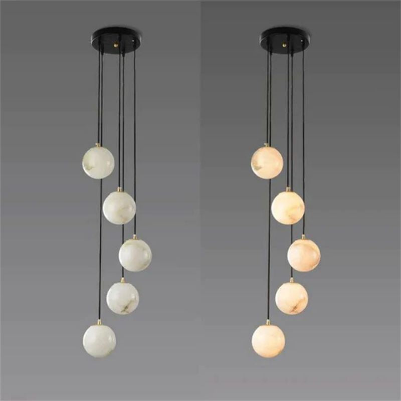 Nami Alabaster Global Wavy Chandelier