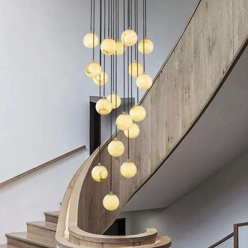 Nami Alabaster Global Wavy Chandelier