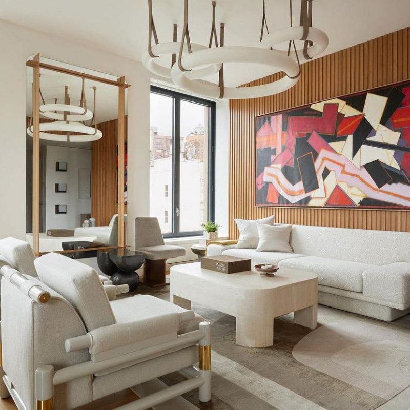 Marika Alabaster Oslo Round Art Chandelier