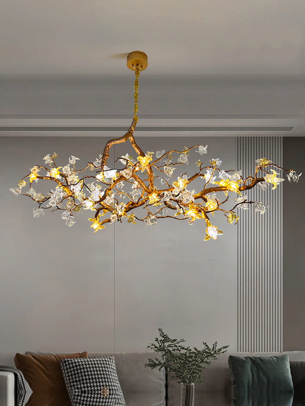 Flora Aosta Branch Glass Flower Chandelier