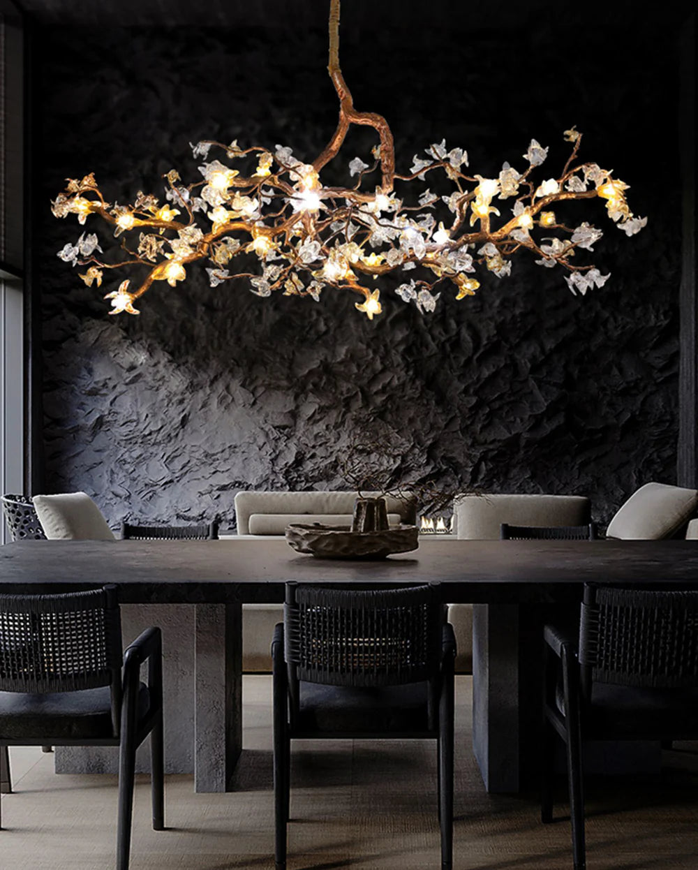 Flora Aosta Branch Glass Flower Chandelier