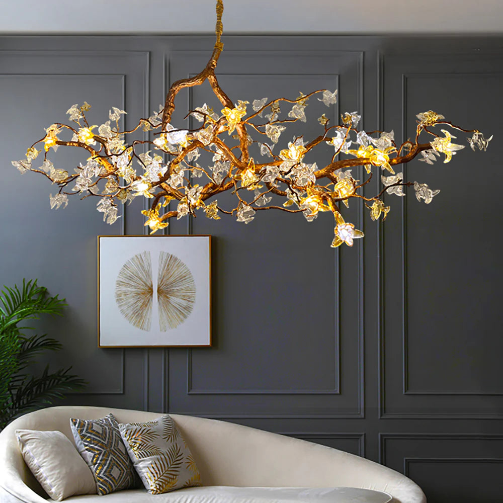 Flora Aosta Branch Glass Flower Chandelier