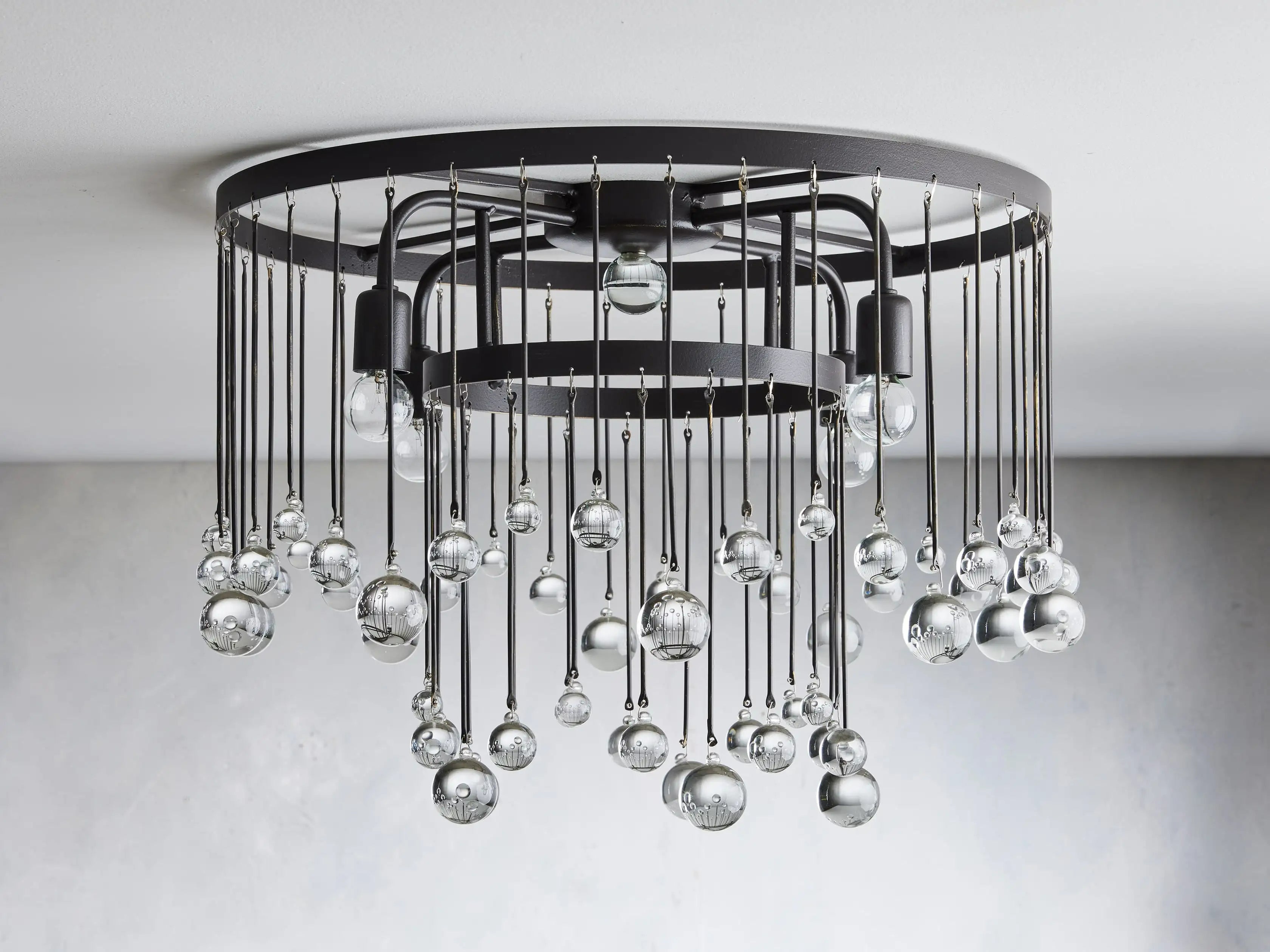 Crystal Ball Aubrey Flushmount