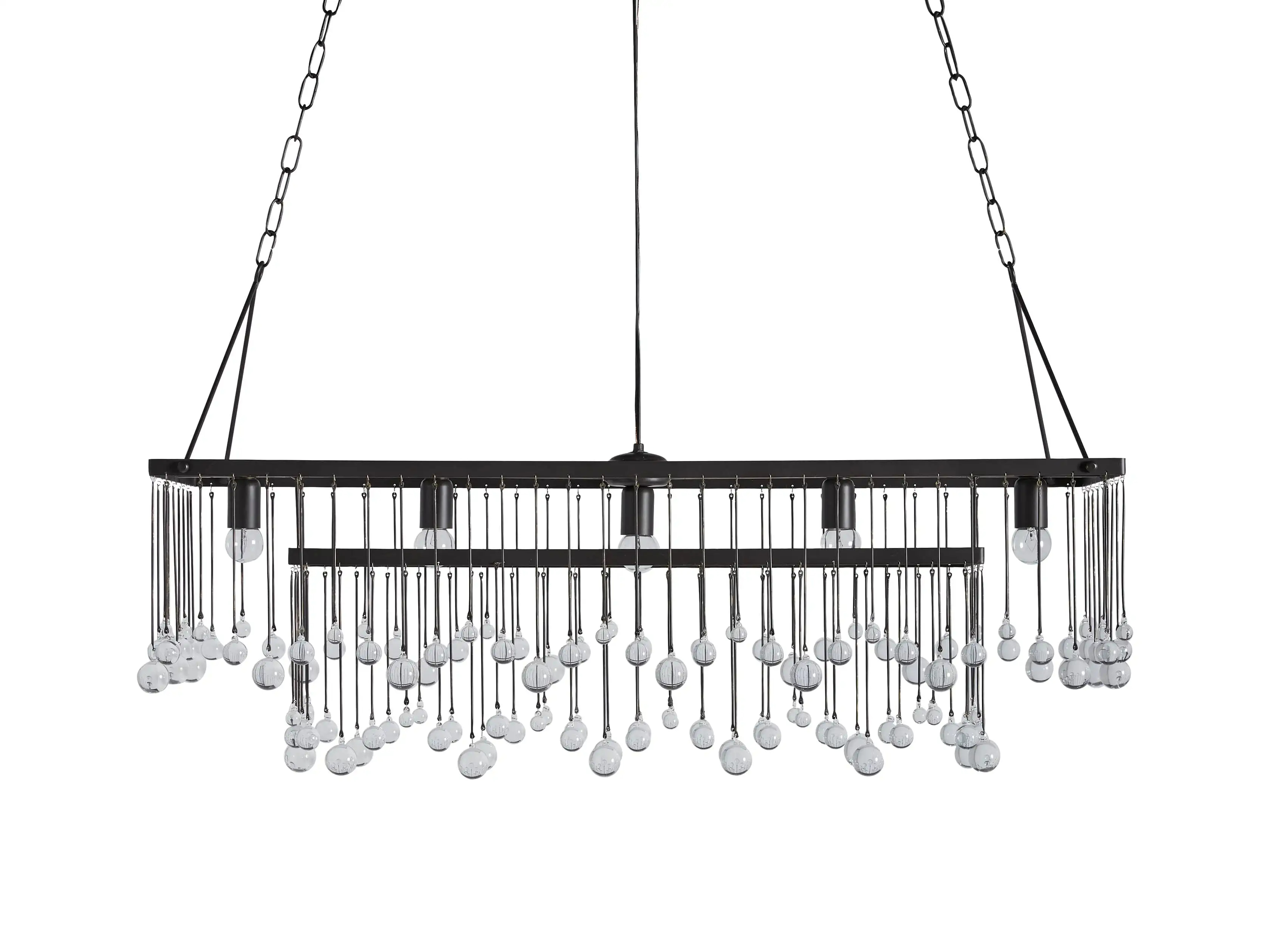 Crystal Ball Aubrey  Rectangular Chandelier 47'' 60''