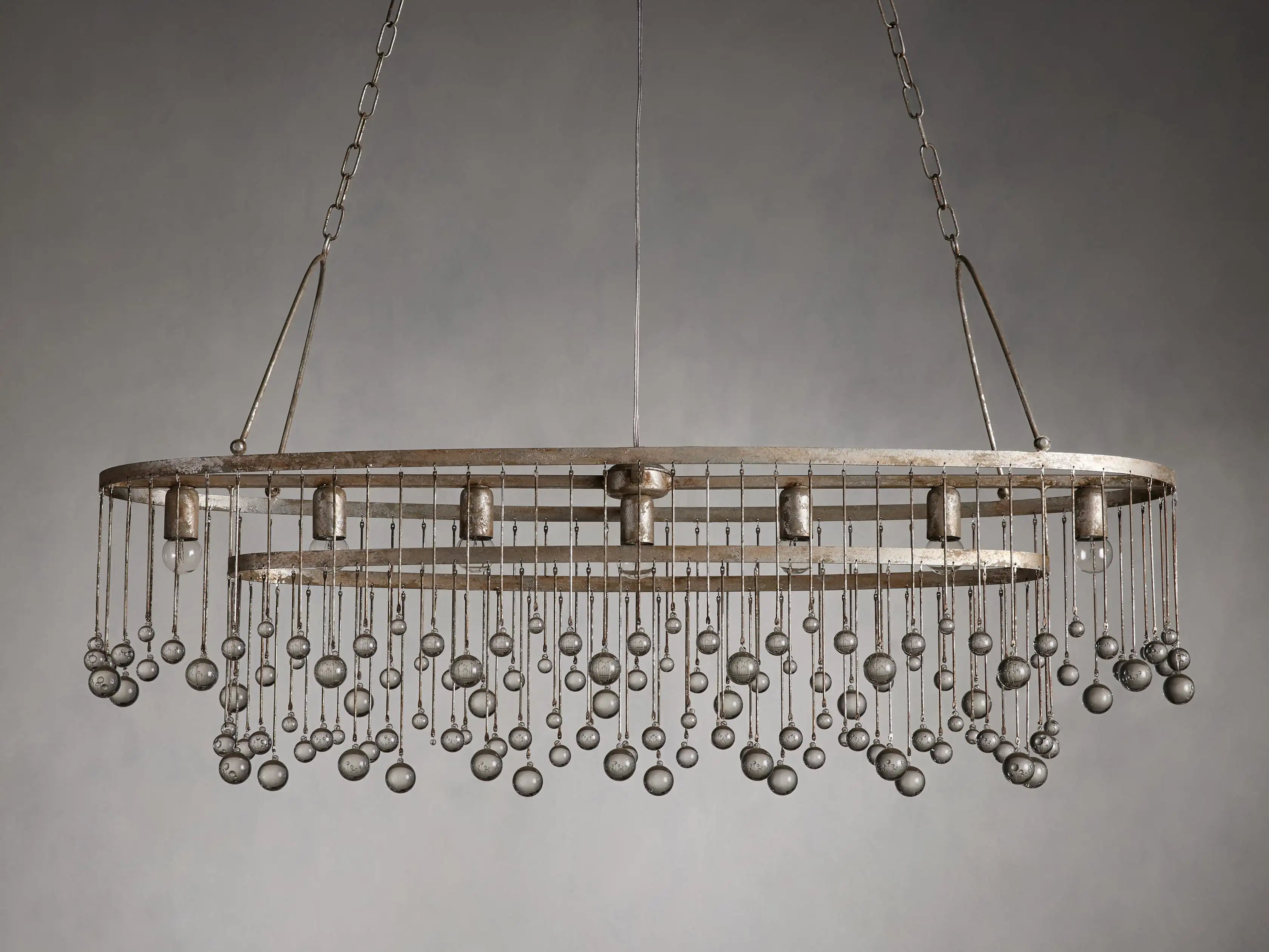 Crystal Ball Aubrey 7 Light Oval Chandelier