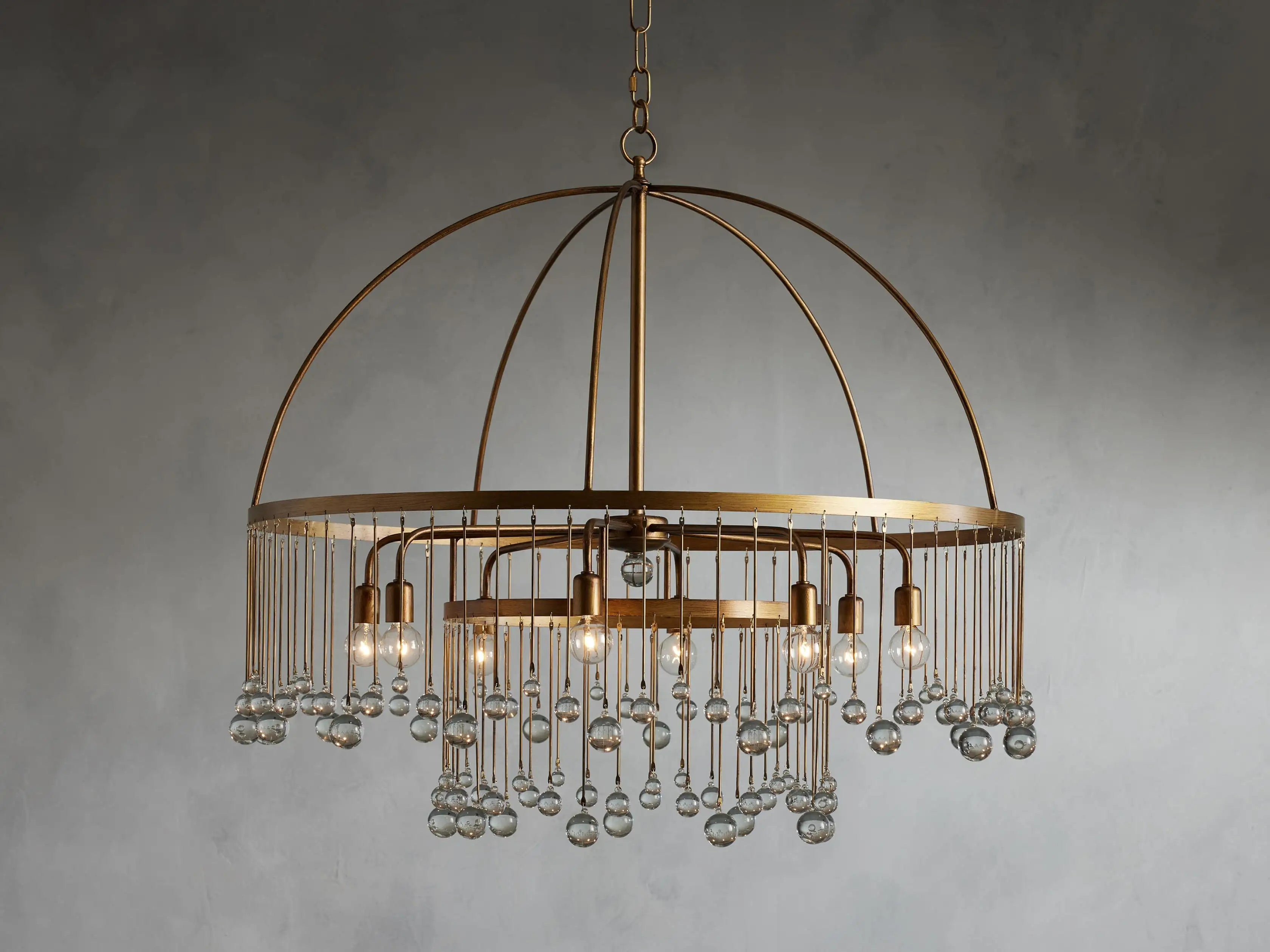 Crystal Ball Aubrey Round Chandelier 5 Light / 8 Light