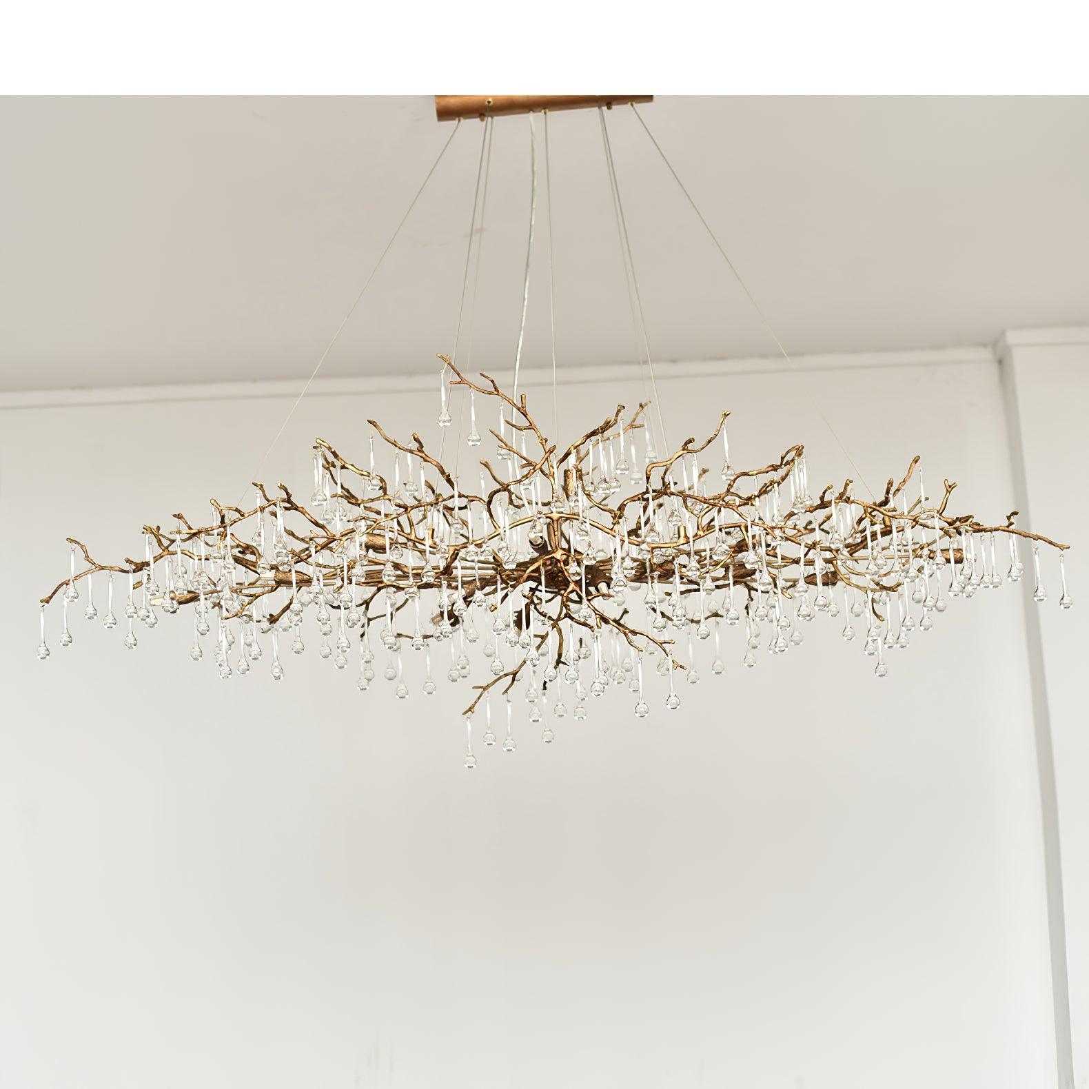 Simsia Tree Branch Bijou Crystal Drop Chandelier 41.3" 47" 59" 70.8" 78.7"L