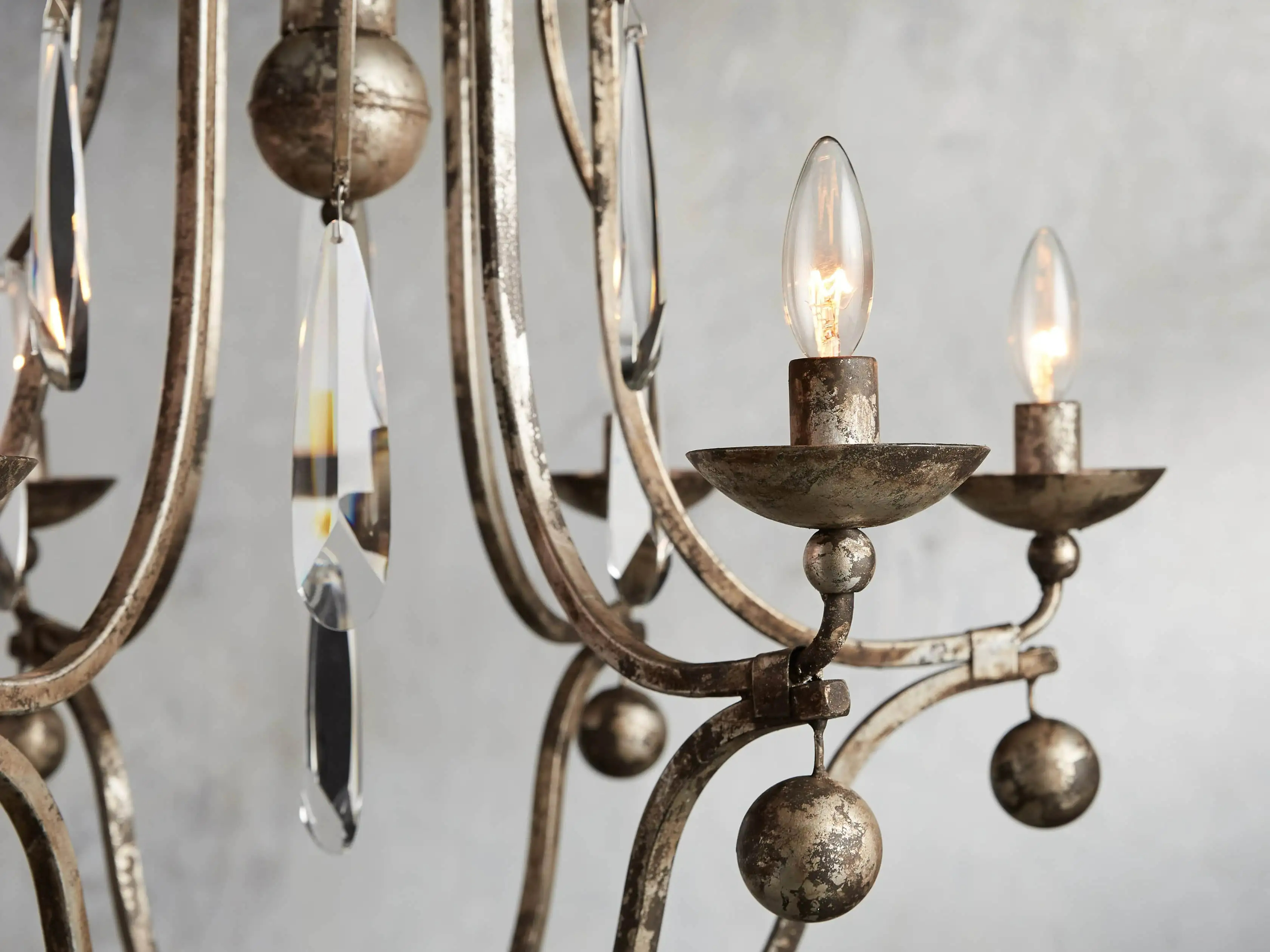 Gothic Bonita Chandelier- Silver 