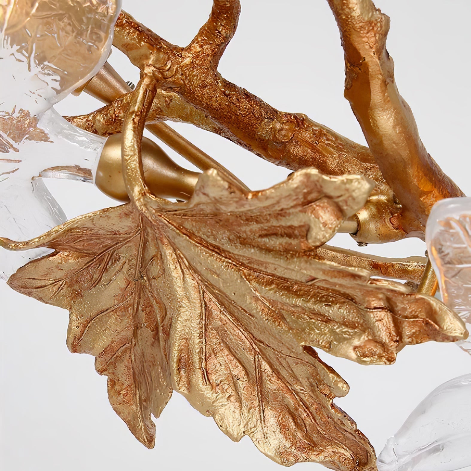 Flora Leaf Branch Brass Chandelier