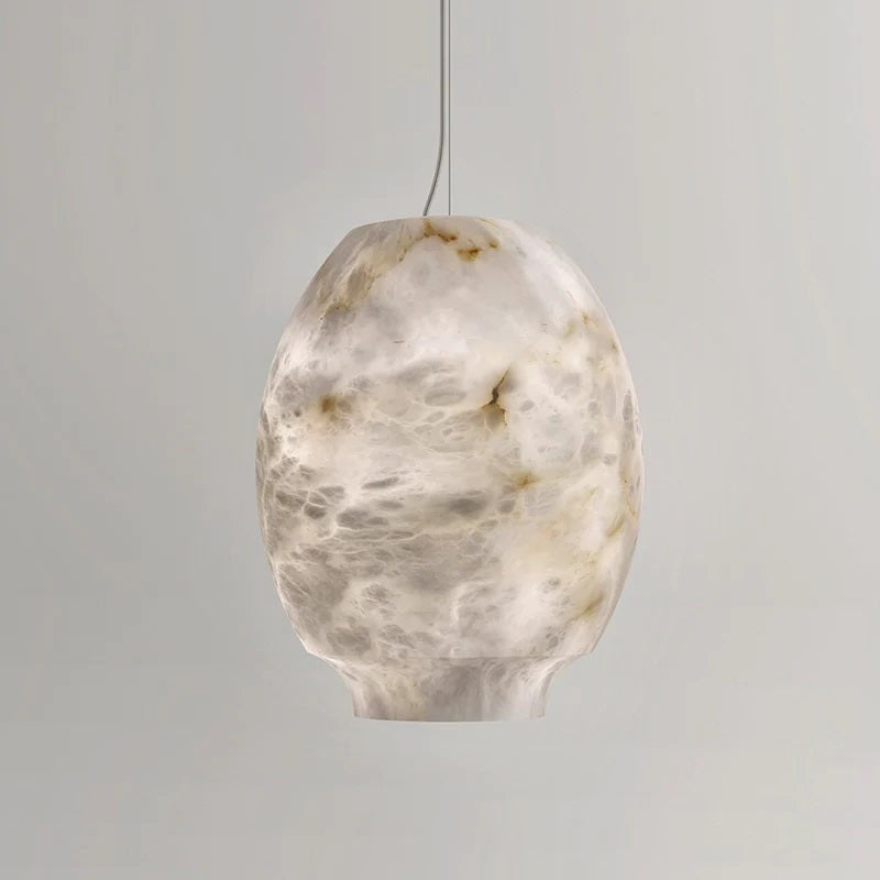 Theseus Alabaster Lantern Bedside Pendant Light