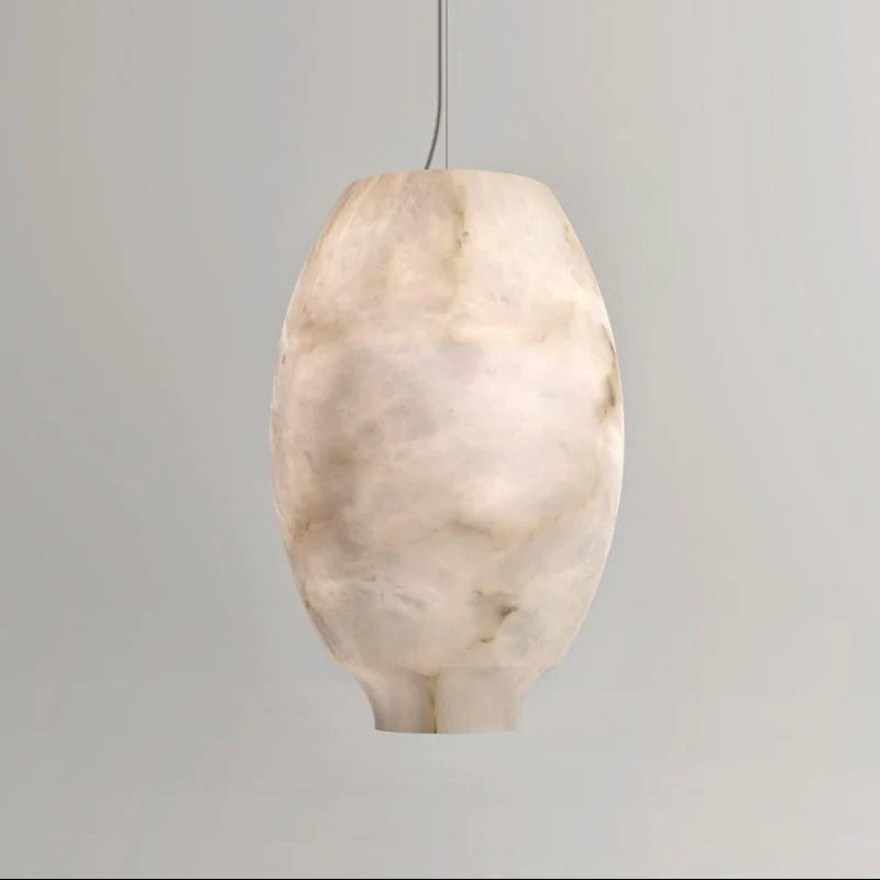 Theseus Alabaster Lantern Bedside Pendant Light