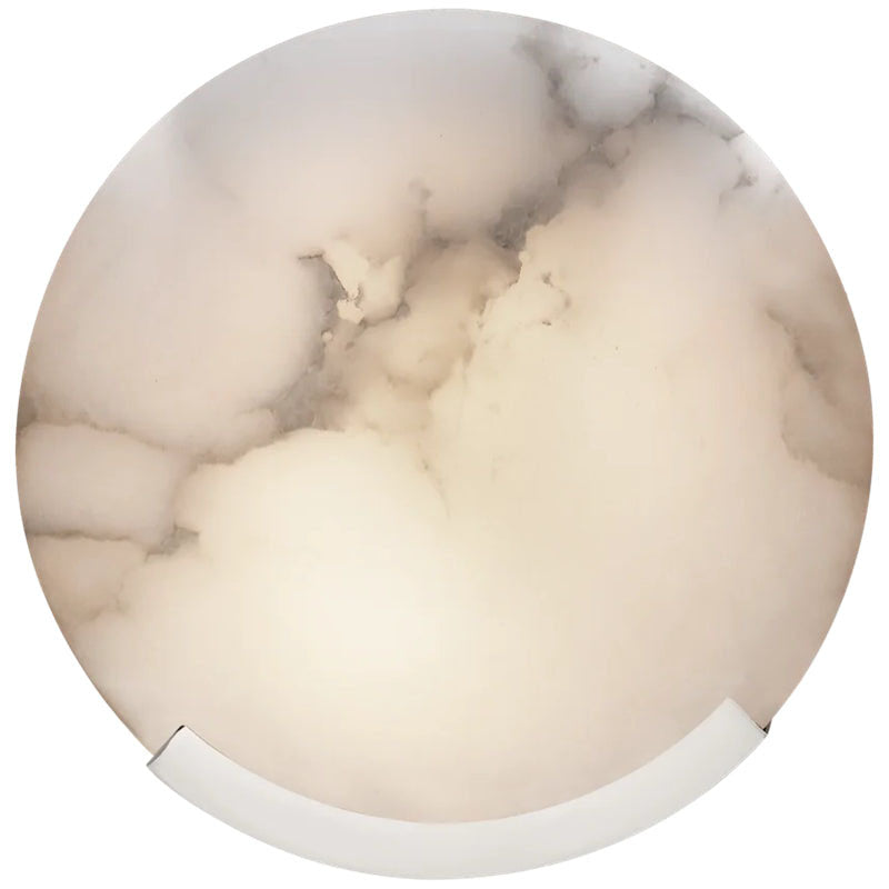 Theseus Alabaster Round Wall Sconce