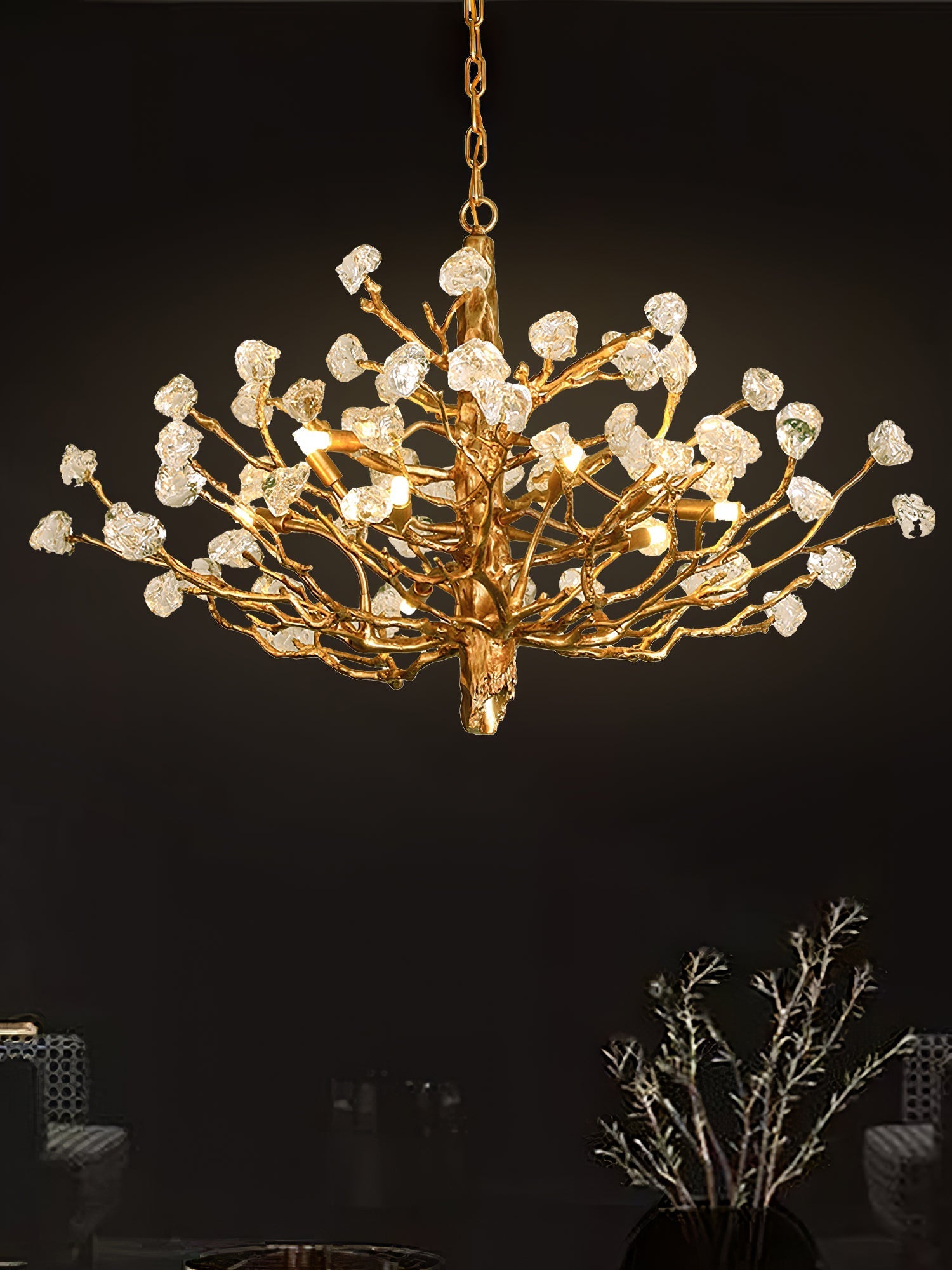 Flora Gemstone Branch Chandelier