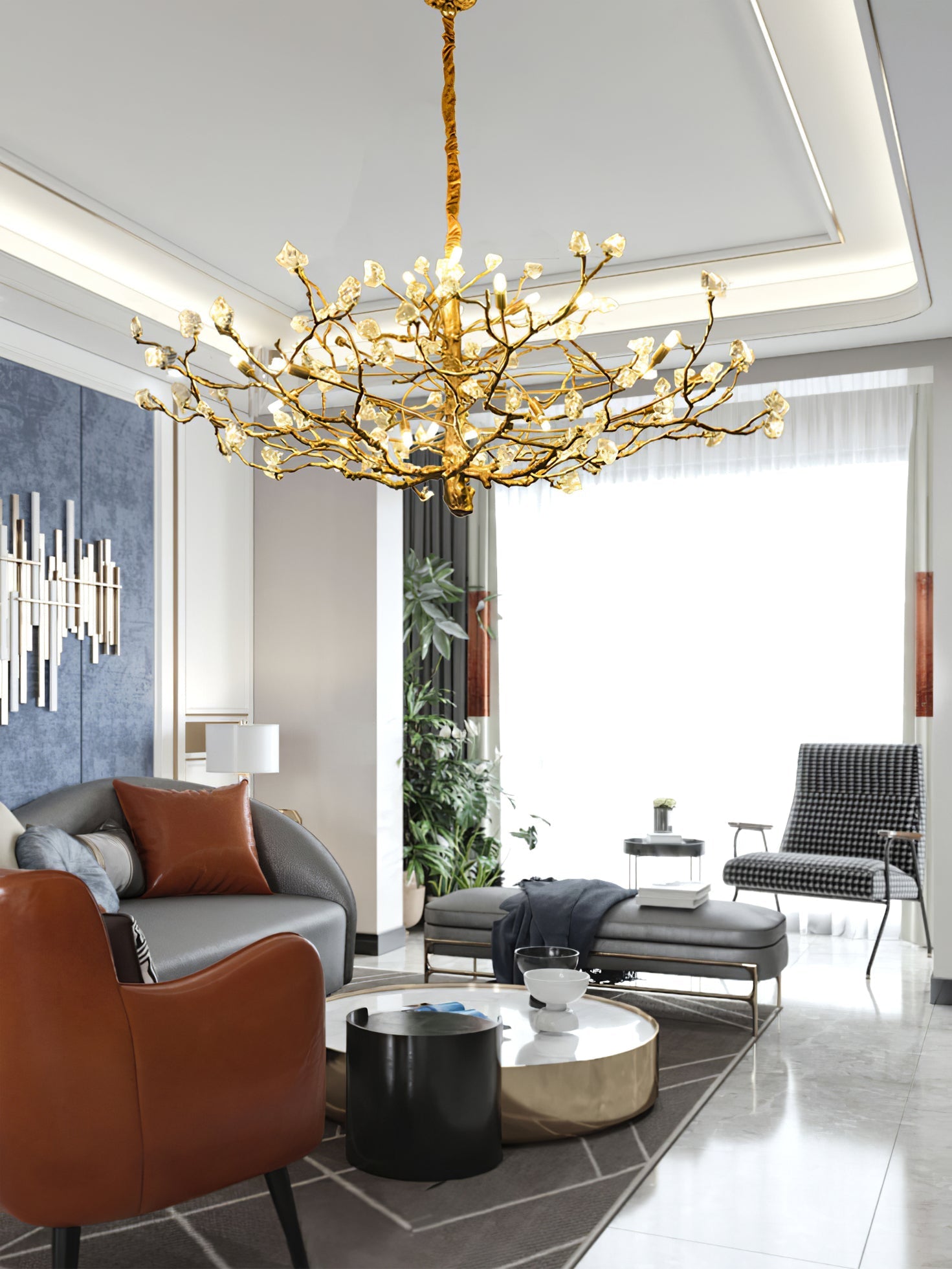 Flora Gemstone Branch Chandelier