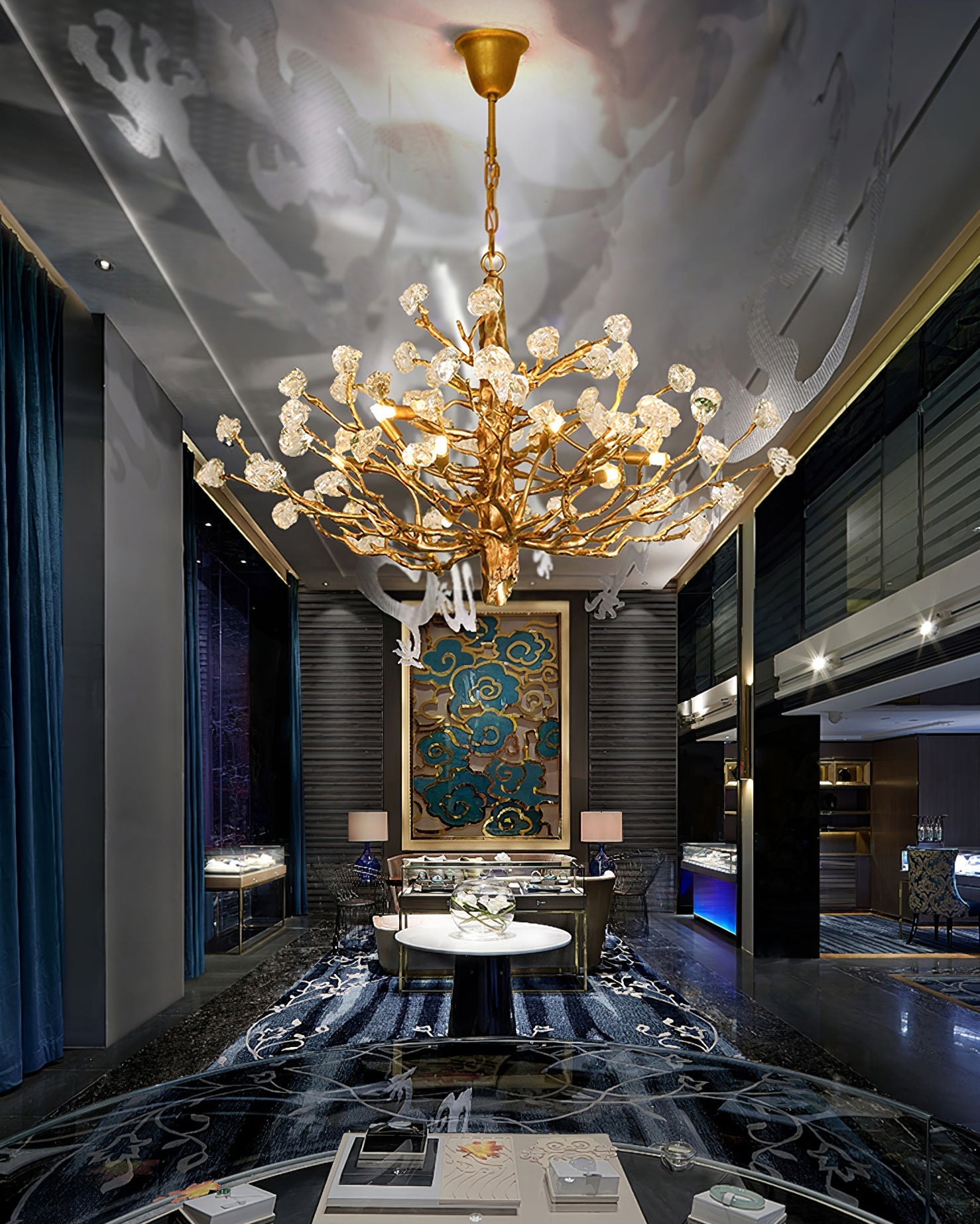 Flora Gemstone Branch Chandelier