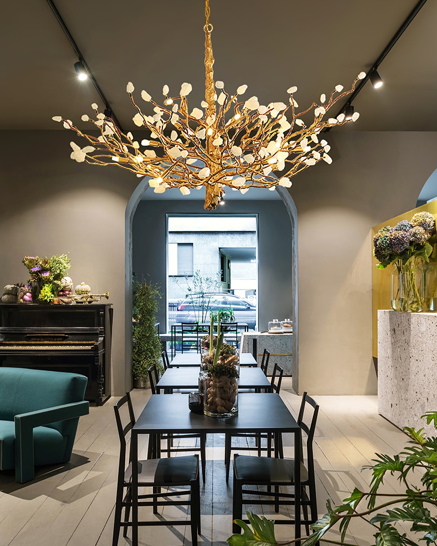 Flora Gemstone Branch Chandelier