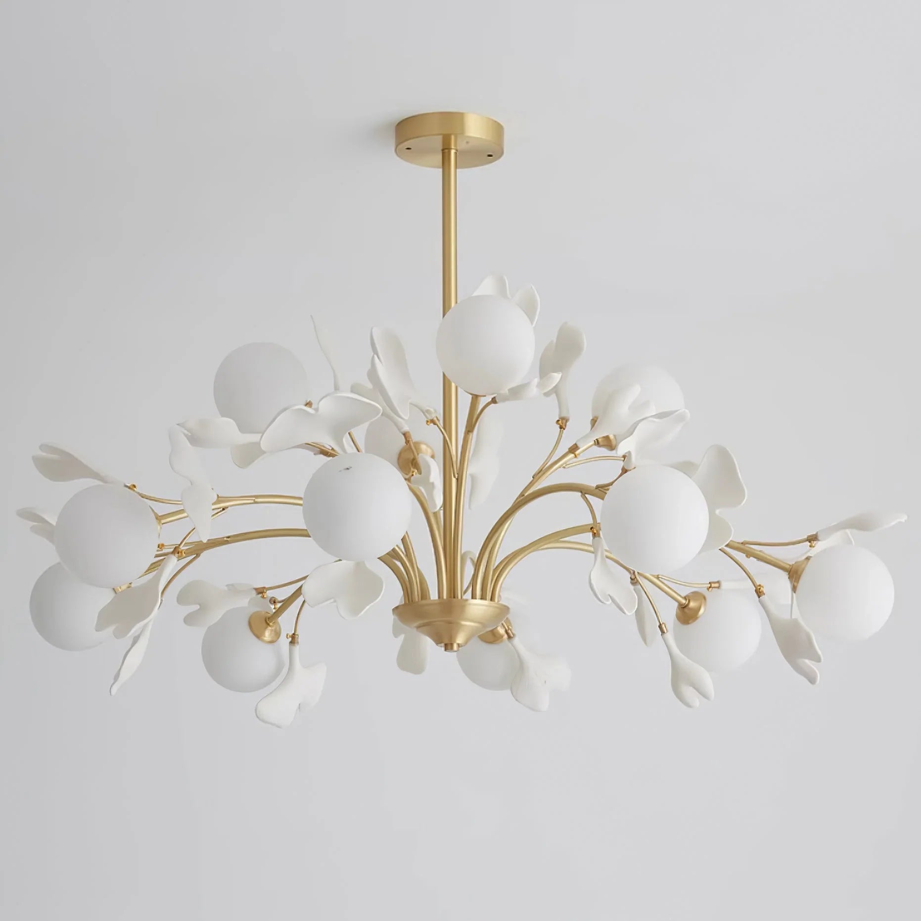 Twilight Branches Ceramic Gingko Chandelier