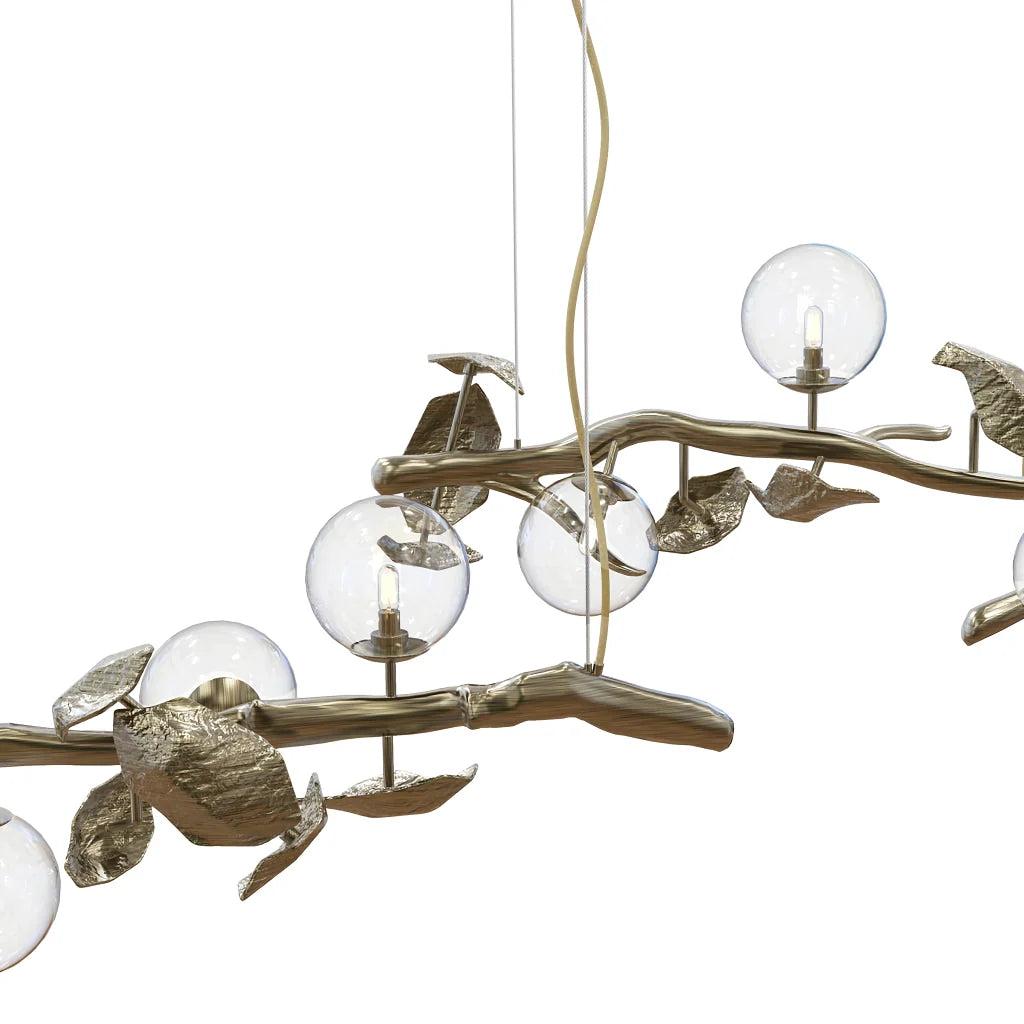 Gold Leaf Hera Chandelier