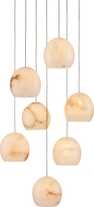 Alabaster Maeva Round Chandelier 3 Lights / 7 Lights / 15 Lights / 36 Lights