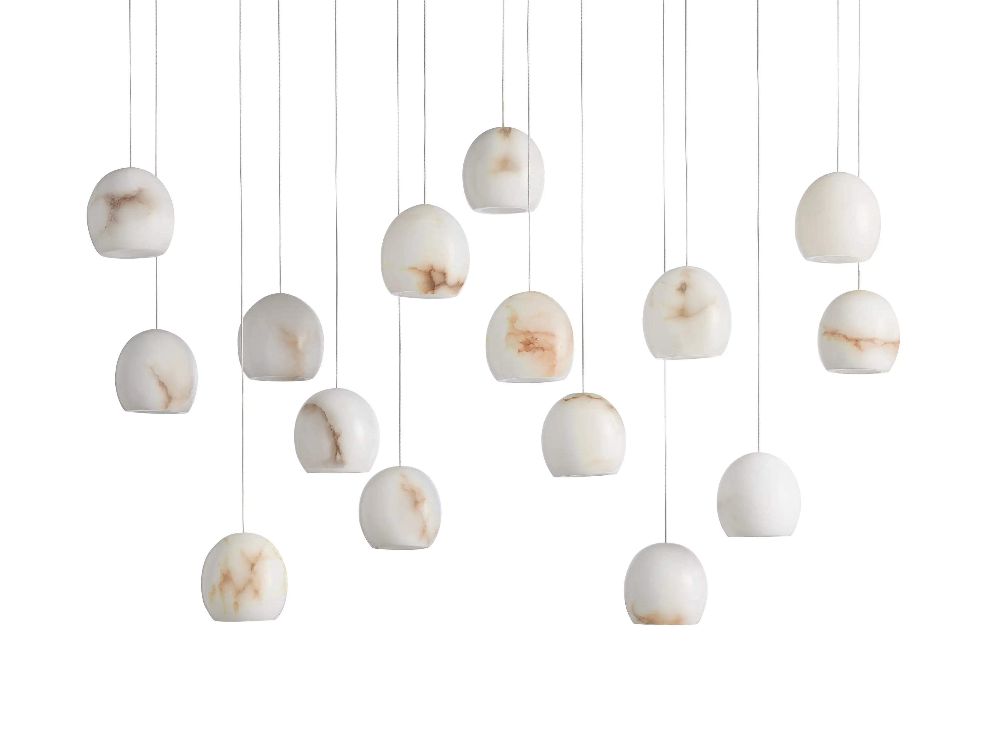 Alabaster Maeva Rectangular Chandelier 7 Lights / 15 Lights / 30 Lights