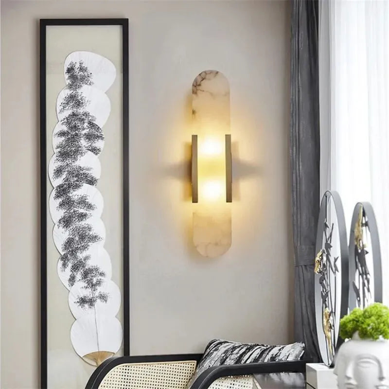 Theseus Alabaster Linear Sconce 10‘’ 20'' 28''H