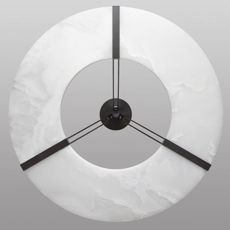 Round Alabaster Plate Chandelier 33'' 45''