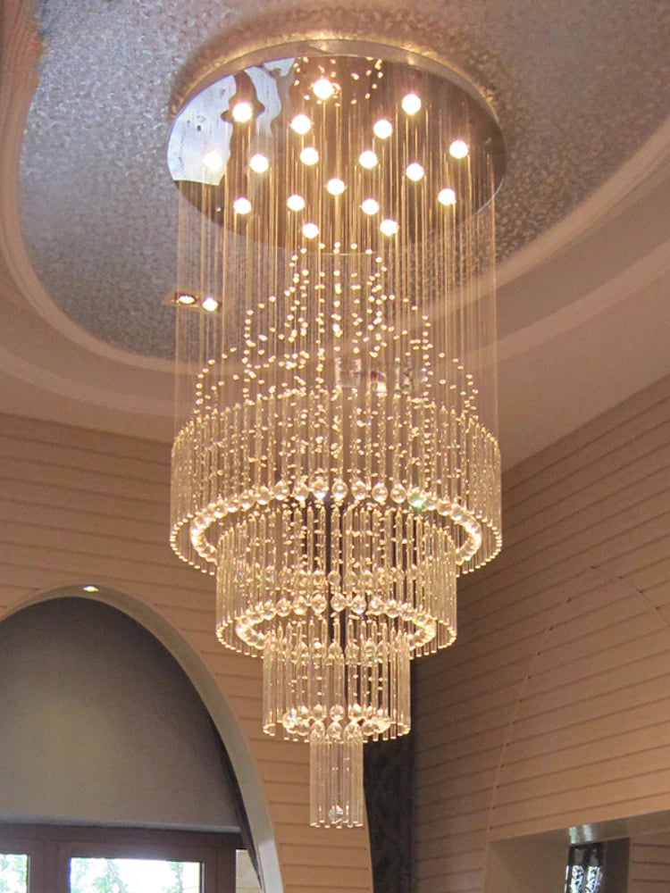 Iris Crystal Chandelier 43.3" 51.1" 59" 98.4''H